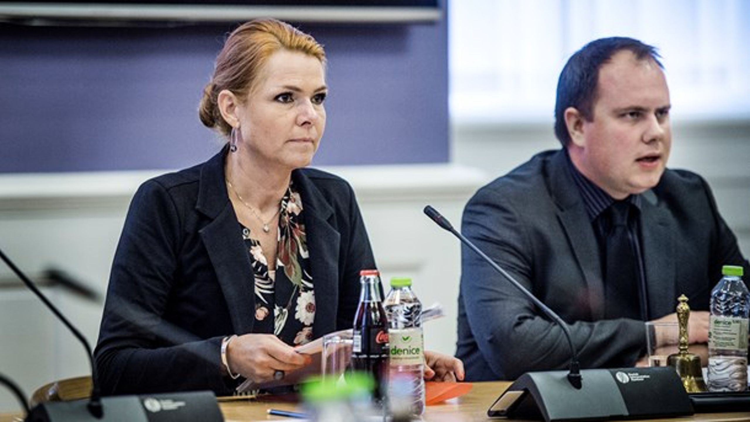 Integrationsminister Inger Støjberg (V) og udlændingeordfører Martin Henriksen (DF) har tordnet mod Alternativets politiske leder, Uffe Elbæk, fordi han ser fascistiske tegn i dansk politik.
