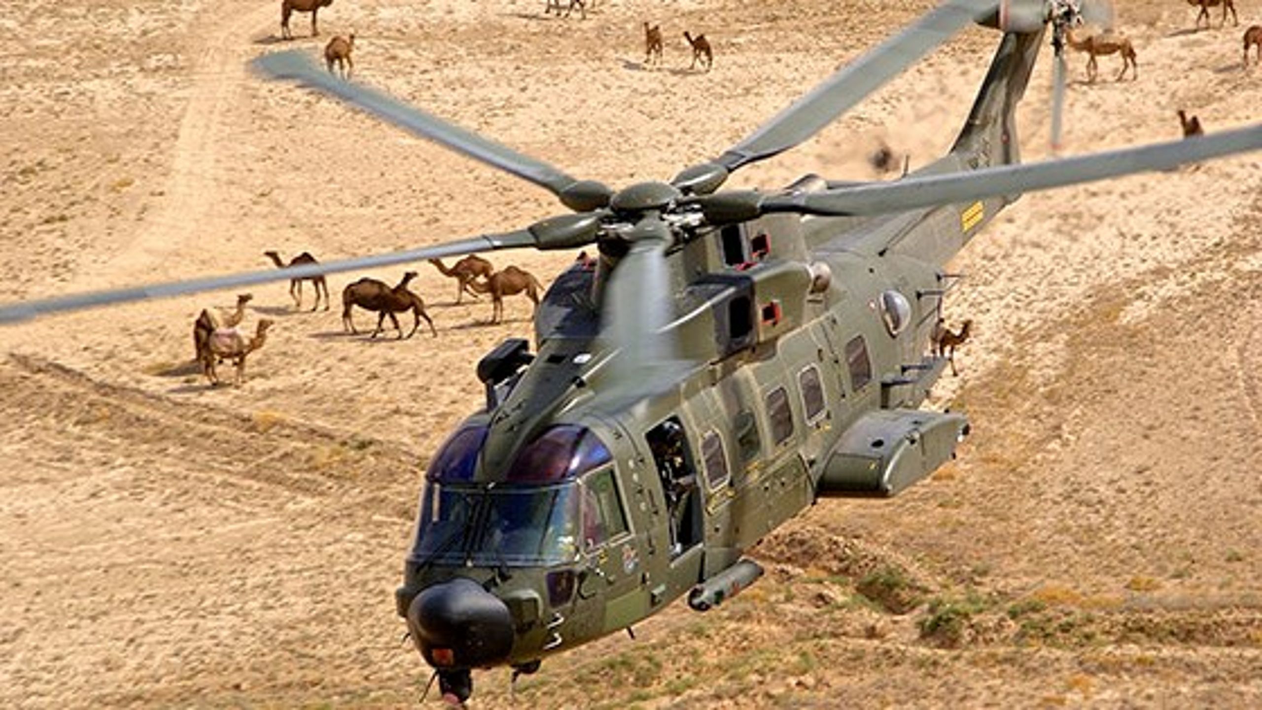 Dansk EH101-helikopter indsat i Afghanistan.