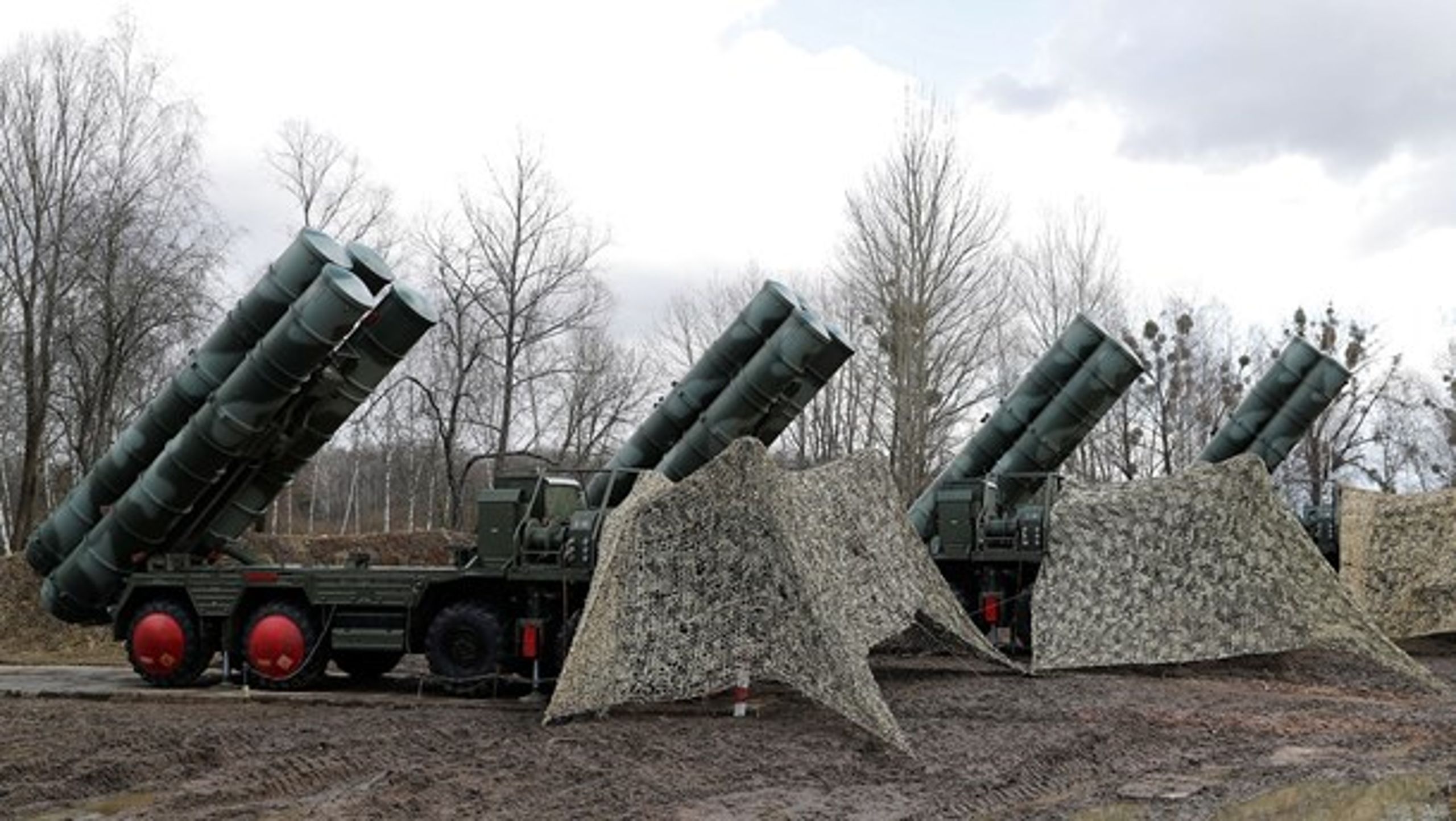 S-400 missilsystemer opstillet i Kaliningrad-enklaven 11. marts i år.