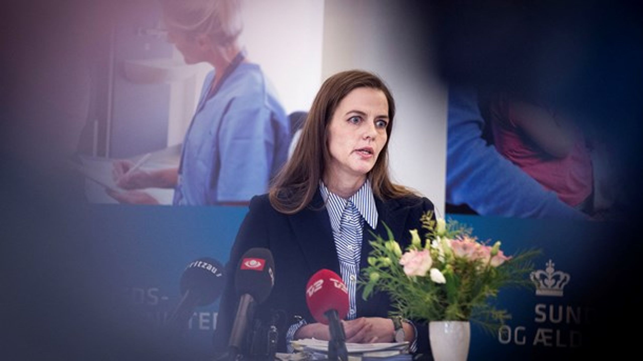 Sundhedsminister Ellen Trane Nørby (V) maner til besindighed, når det kommer til de stigende sagsbehandlingstider.