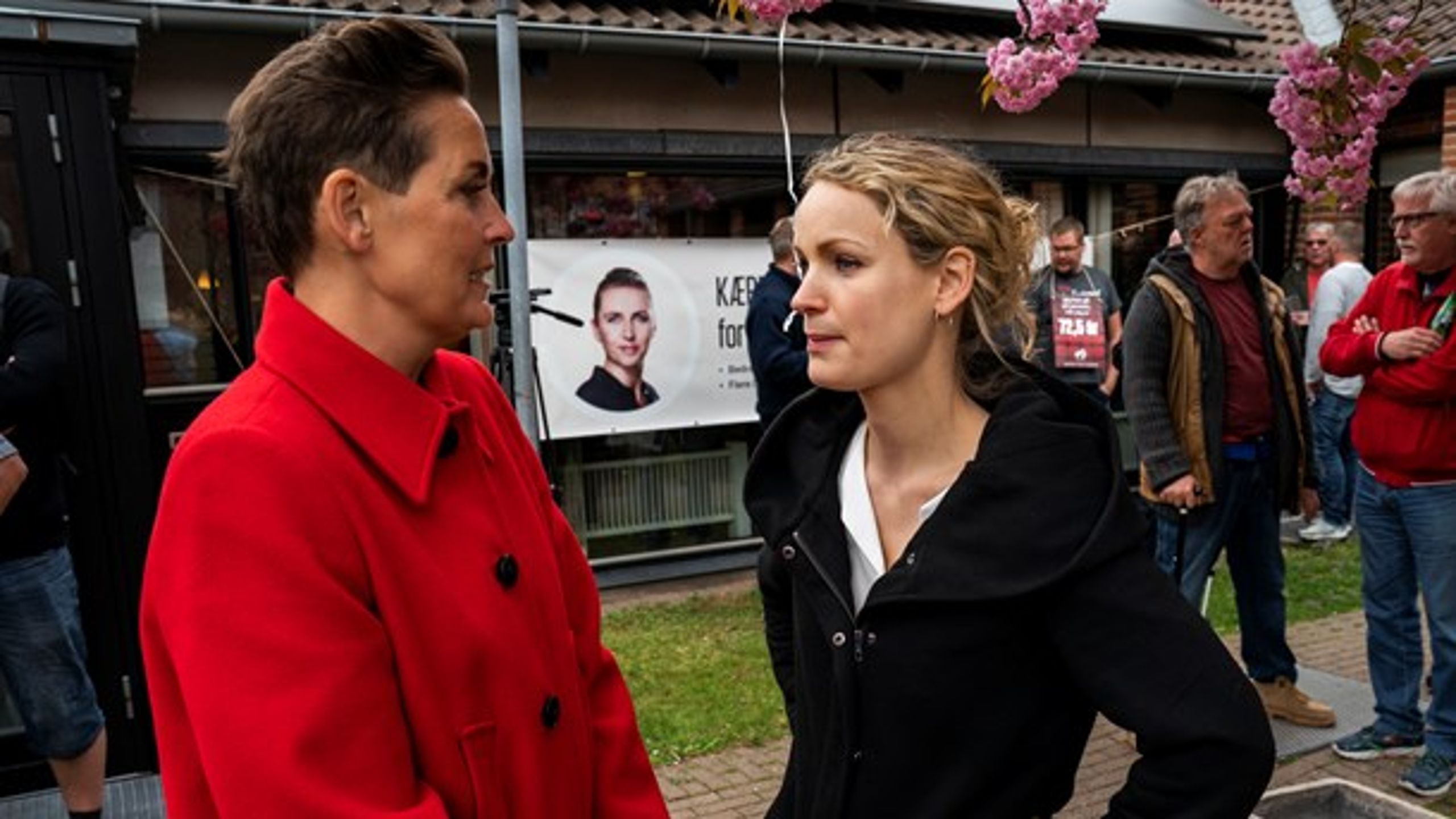 Pia Olsen Dyhr (til venstre), Pernille Skipper og Uffe Elbæk vil have et grønt superministerium, hvis magten skifter. (Foto: Martin Sylvest/Ritzau Scanpix 2019).<br>