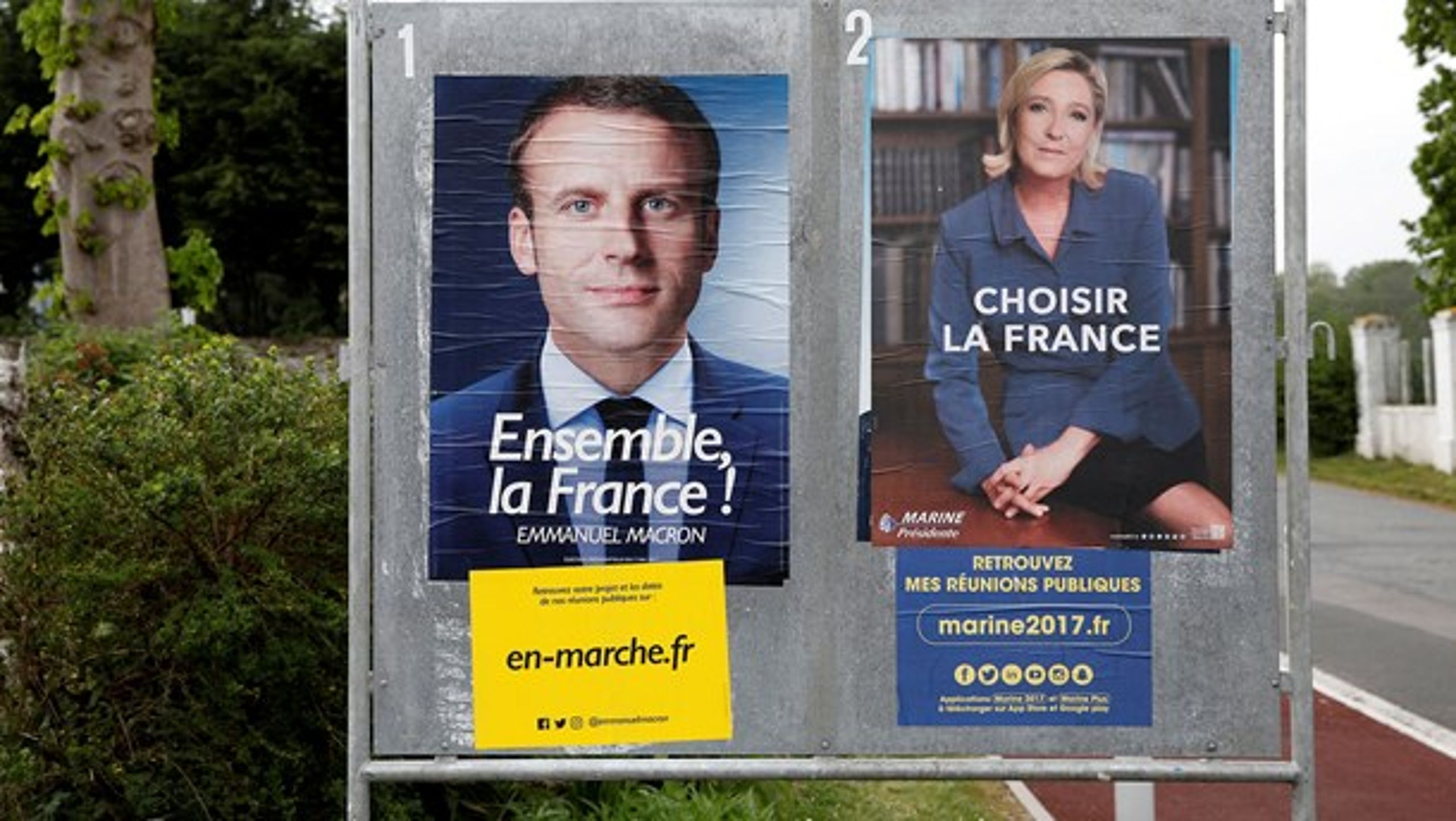 For to år siden vandt Emmanuel Macron over nationalisten Marine Le Pen ved det franske præsidentvalg. Men deres tvekamp fortsætter ved dette forårs europaparlamentsvalg.