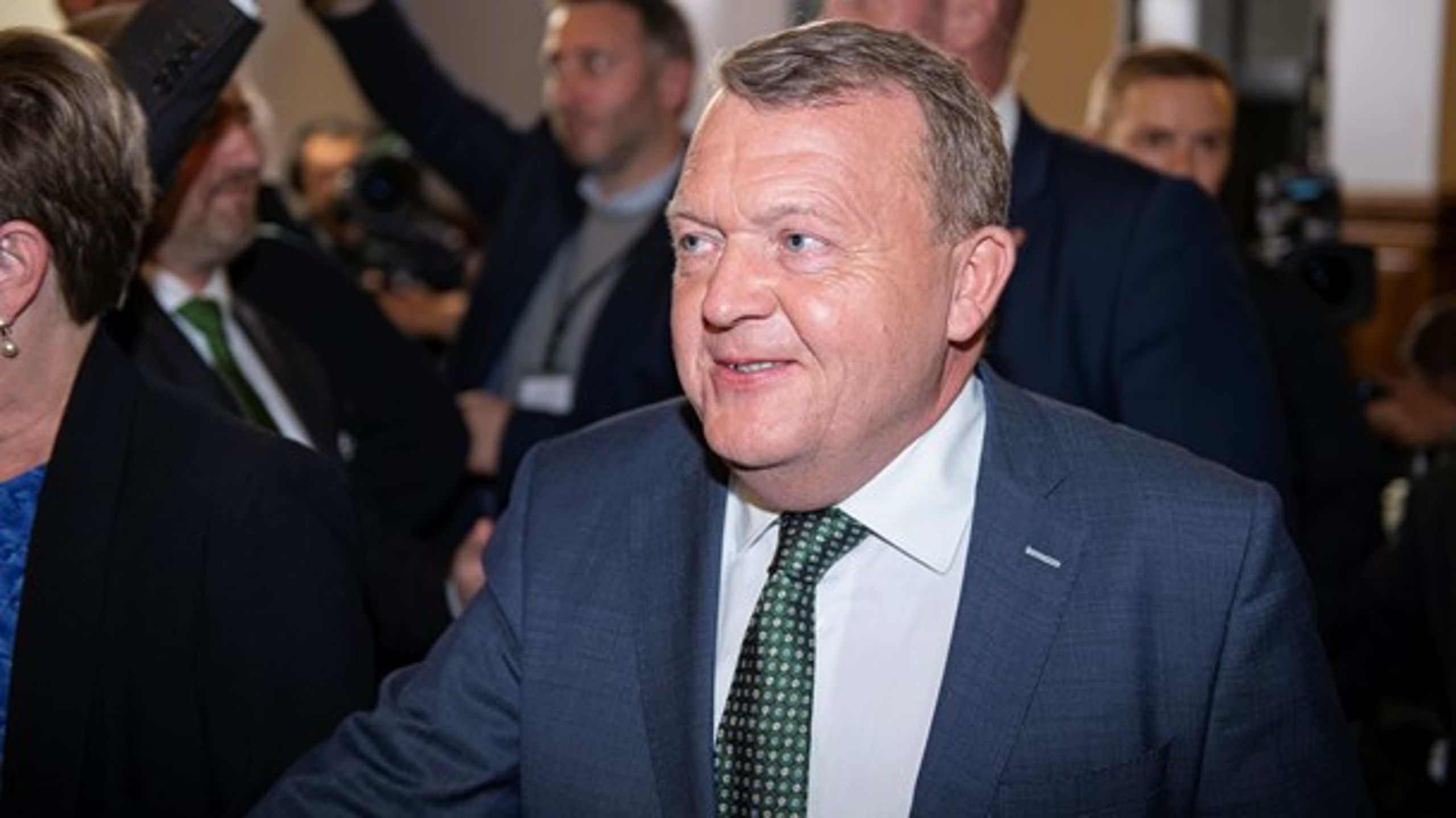 Venstre-formand Lars Løkke Rasmussen: EP-fiaskoen i 2014 var tæt på at koste ham formandsposten. Denne gang kan succesen ved EP-valget bruges som en katapult ind i folketingsvalgkampen.<br>