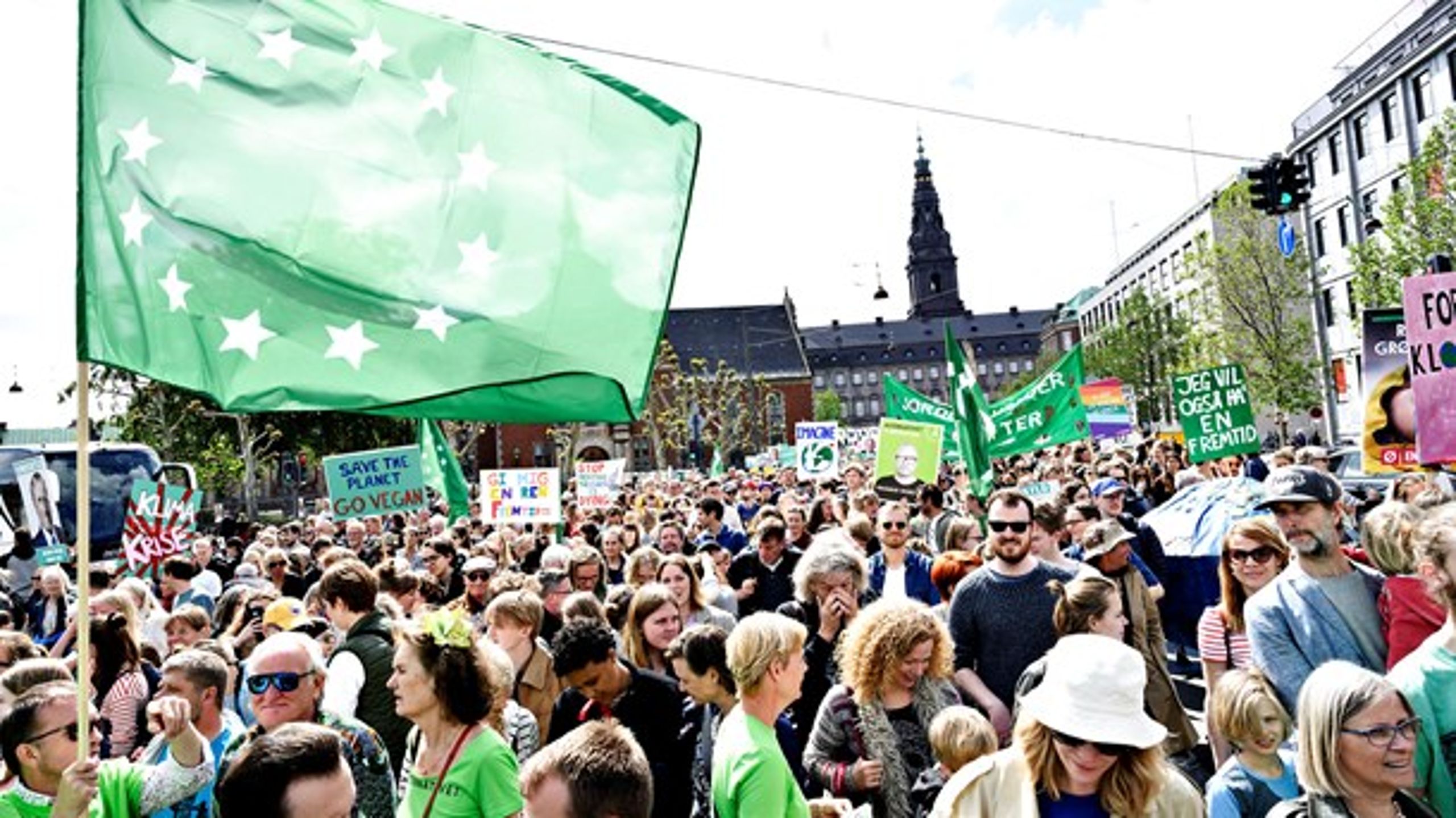 Der var klimamarch i flere store danske byer dagen inden valget til Europa-Parlamentet.