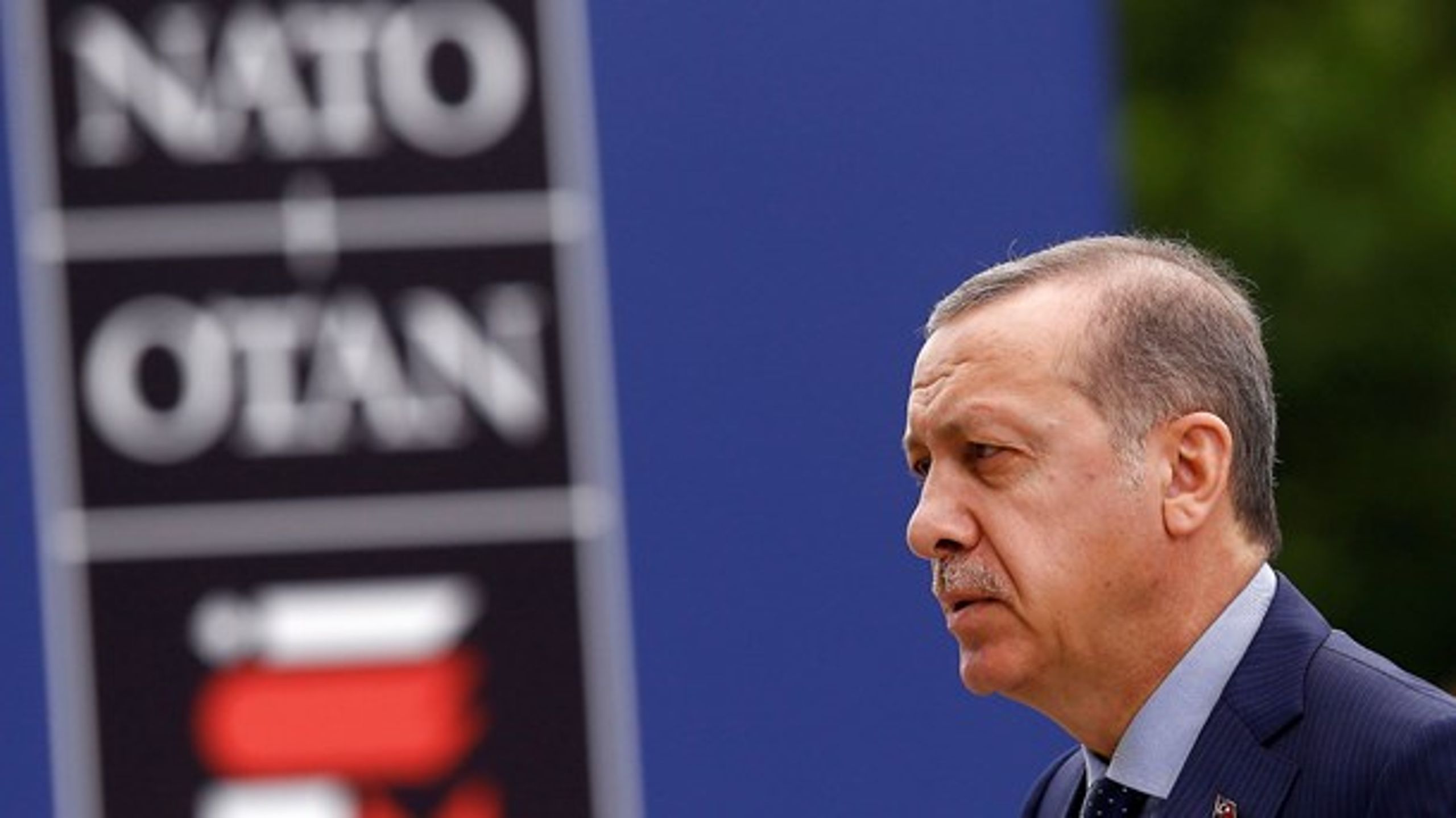 Tyrkiets præsident, Tayyip Erdogan, ved Nato-topmødet i Warszawa i 2016.&nbsp;
