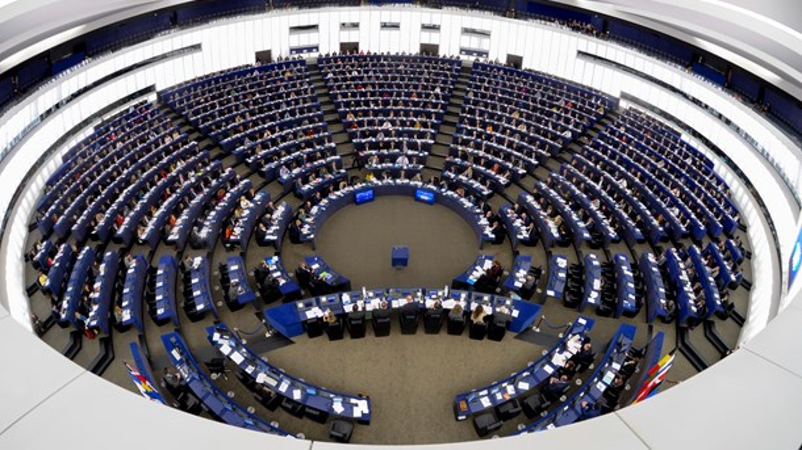 <div>Vue udover plenarsalen i Bruxelles, hvor Europa-Parlamentet stemmer og diskuterer.</div>