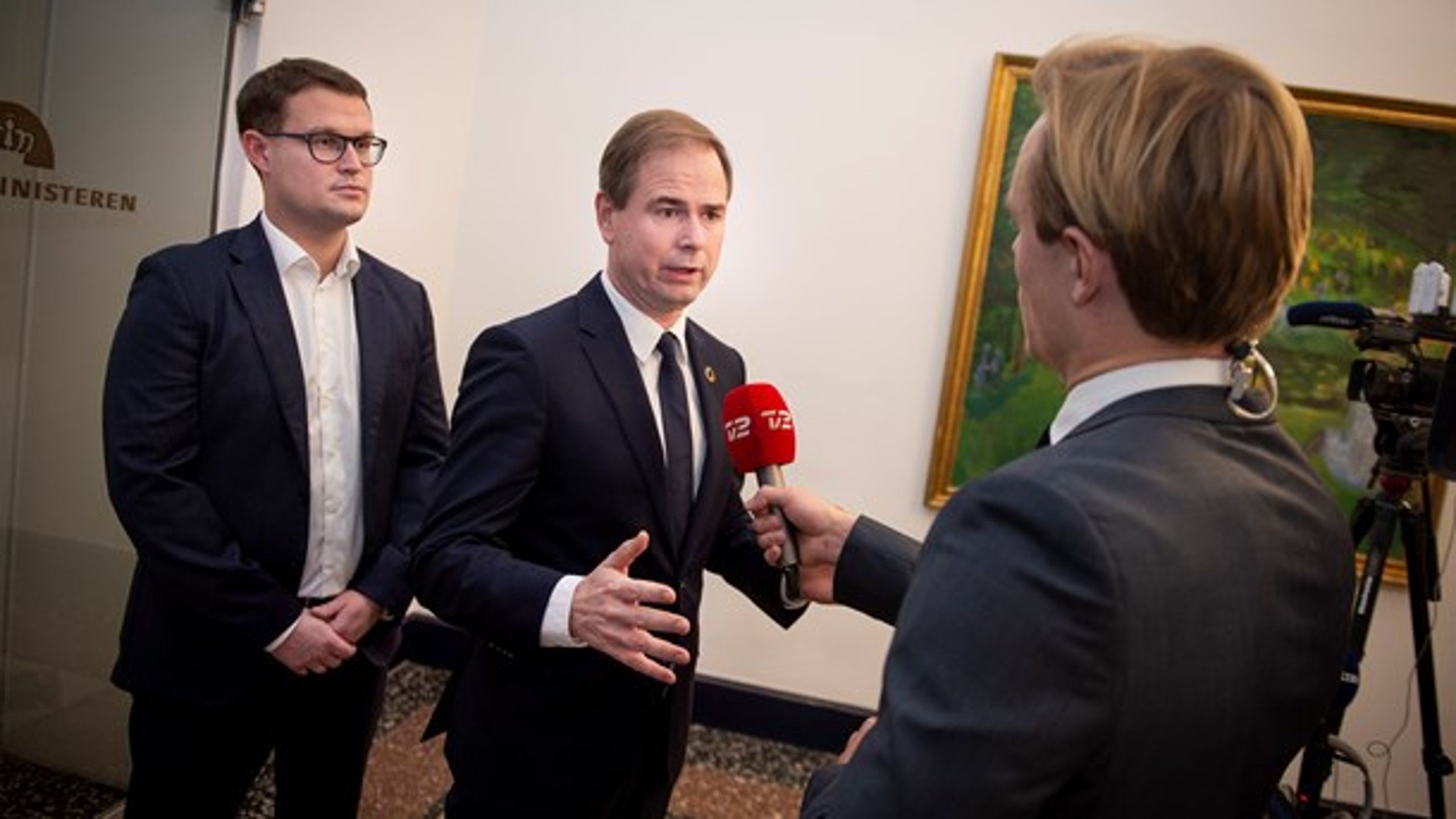Finansminister Nicolai Wammen (S) giver interview i forbindelse med finanslovforhandlingerne mandag.