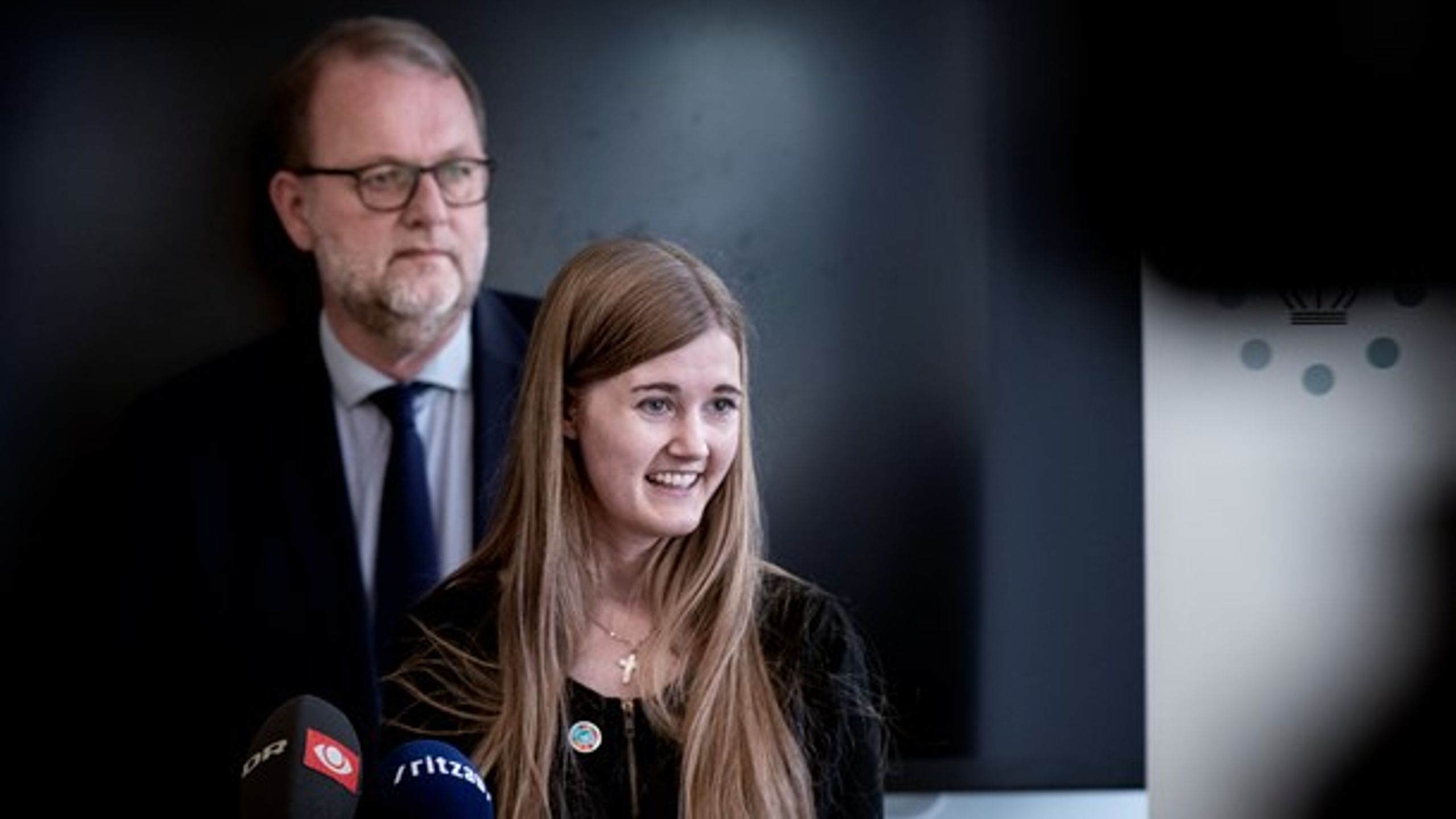Forhenværende minister Lars Chr. Lilleholt (V) og&nbsp;Monika Skadborg&nbsp;ved præsentationen af Ungeklimarådet 6. marts 2019.