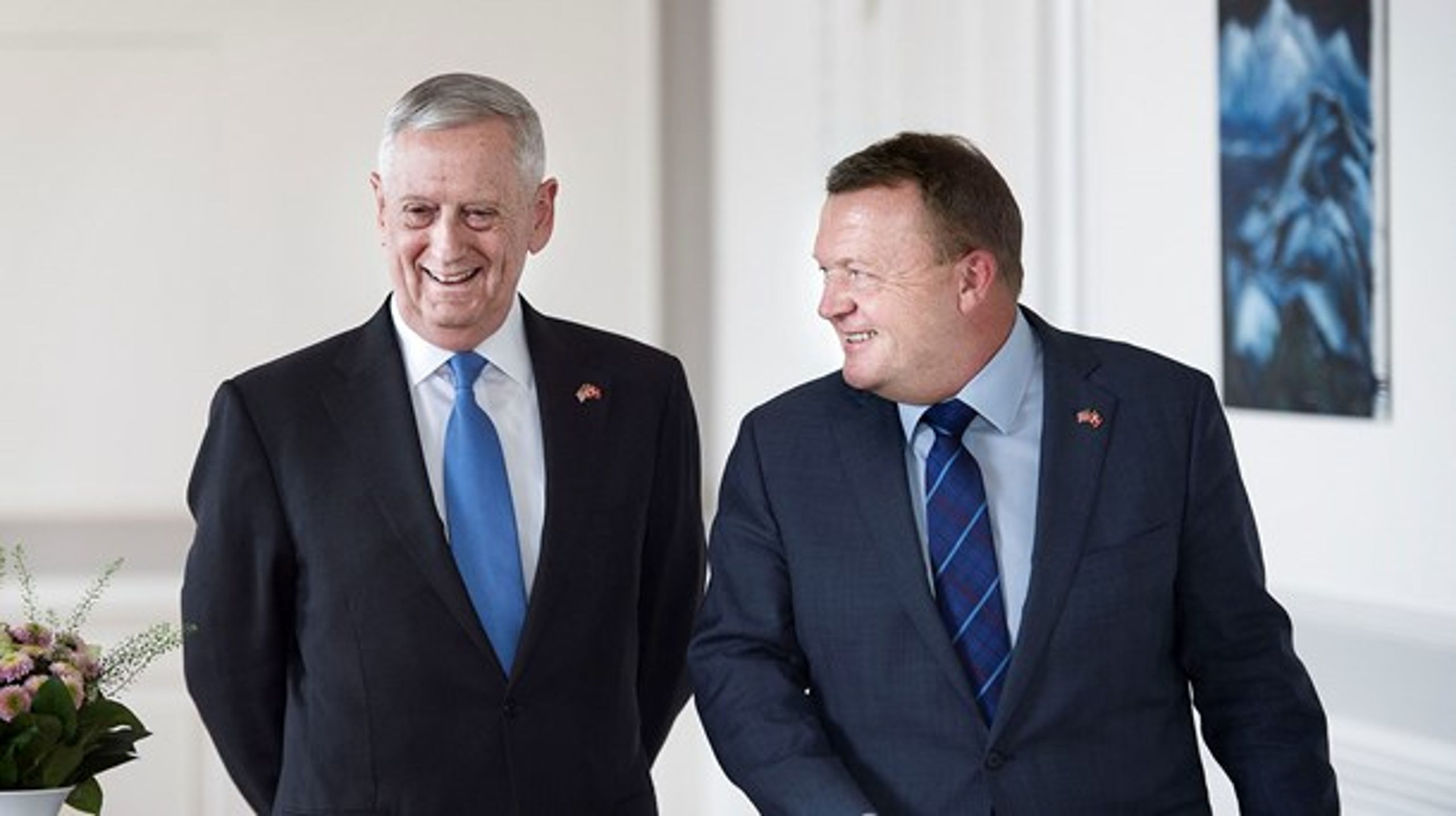 James Mattis besøgte i maj 2017 Danmark og daværende statsminister Lars Løkke Rasmussen.&nbsp;