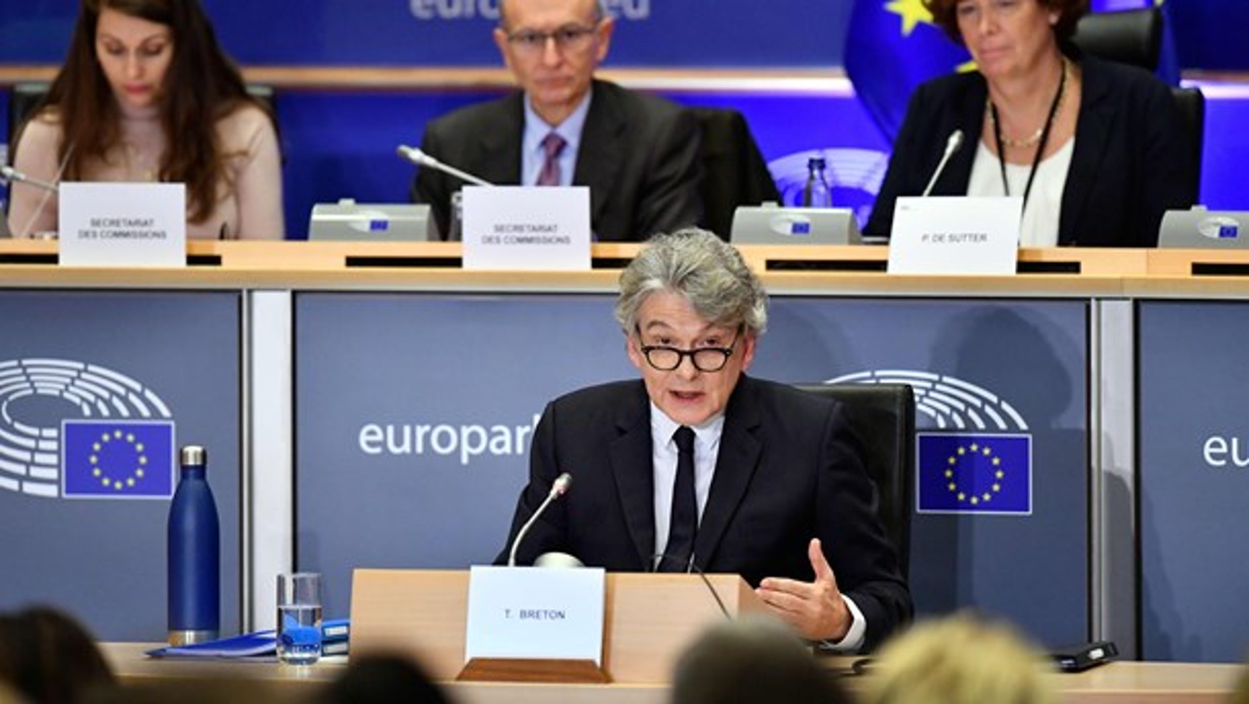 Franske Thierry Breton er en af de to kommissærkandidater, der torsdag fik grønt lys af Europa-Parlamentet.