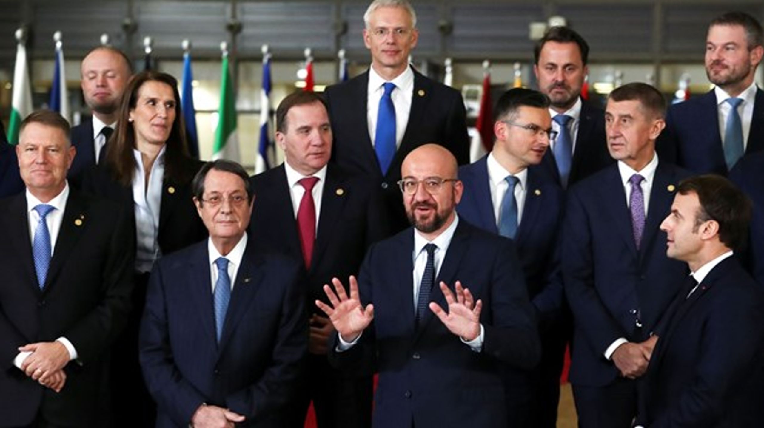 <div>Alle EU's stats- og regeringschefer på nær den polske er i Bruxelles blevet enige om et bindende klimamål.<br></div>