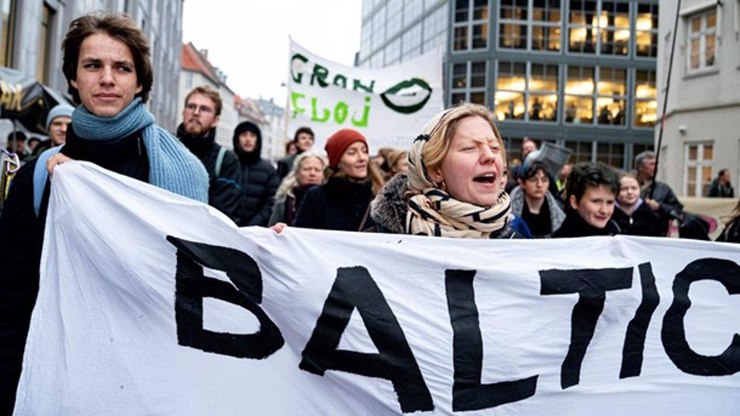 Demonstranter i København protesterede 27. november 2019 mod Baltic Pipe, der skal sende gas fra Norge til Polen gennem Danmark.