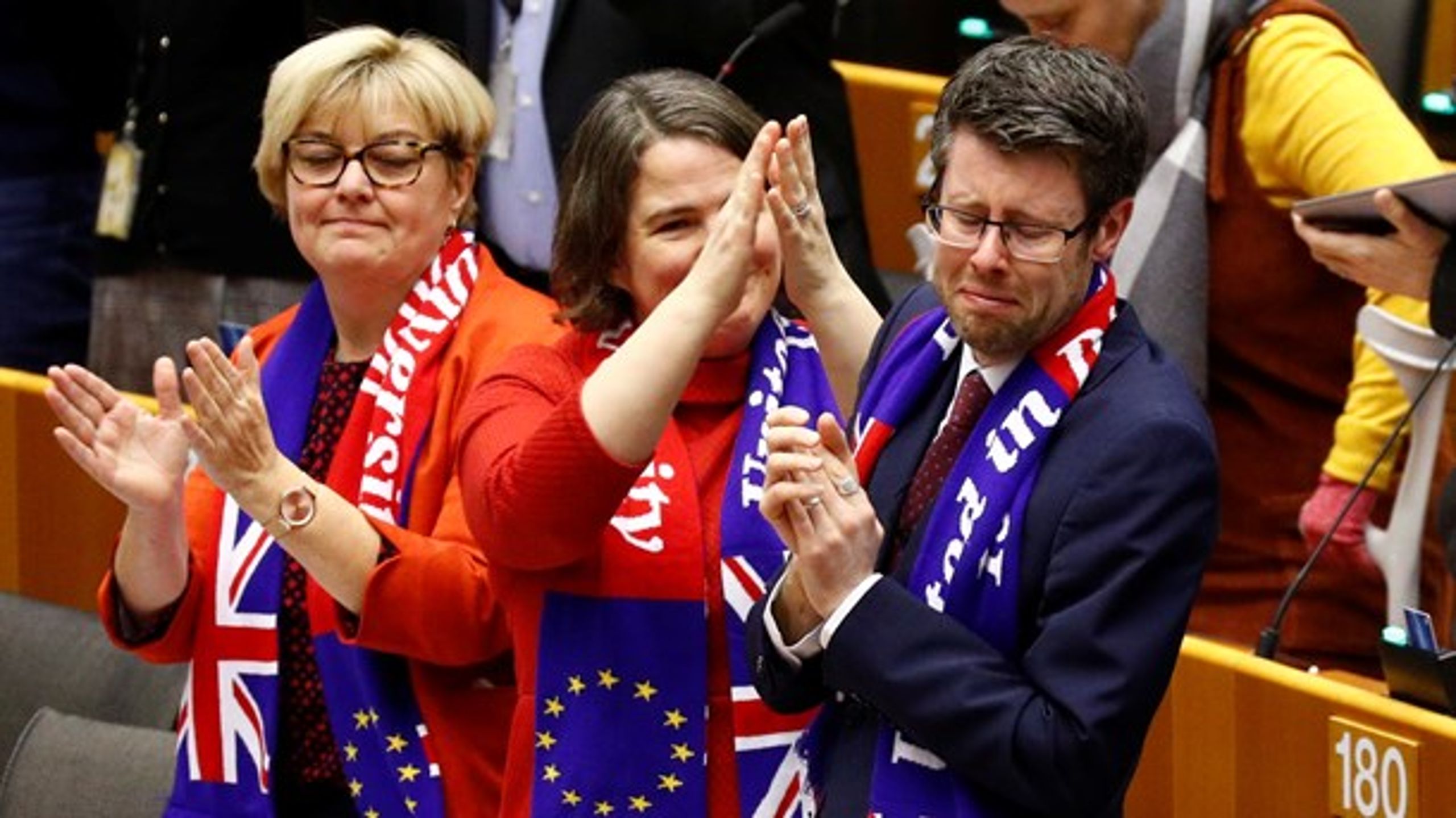 Onsdagens afsked med Storbritannien i Europa-Parlamentet vækkede mange følelser blandt især de britiske europaparlamentarikere.