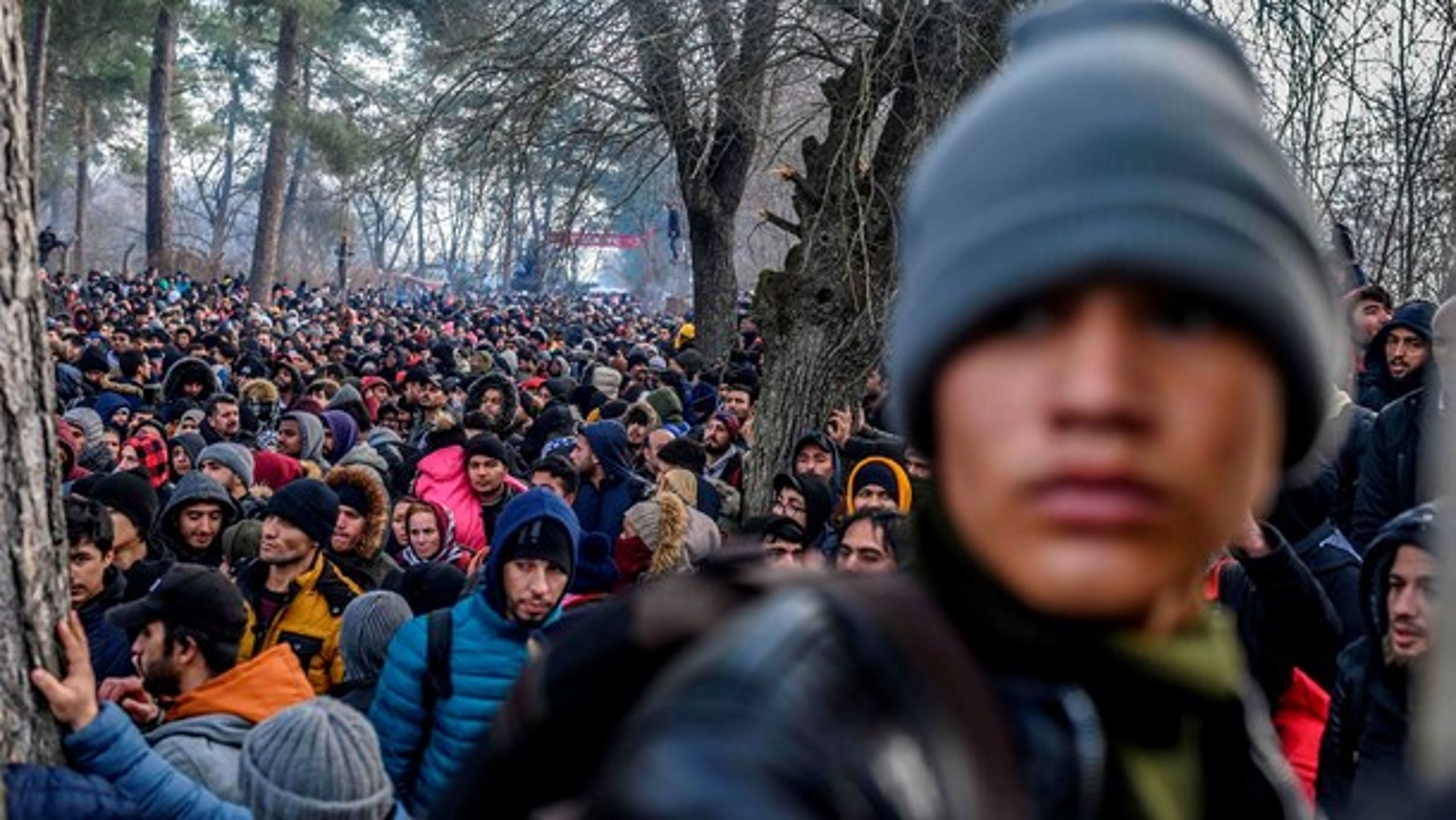 Tusinder af migranter strømmer i disse dage til den græsk-tyrkiske grænse.