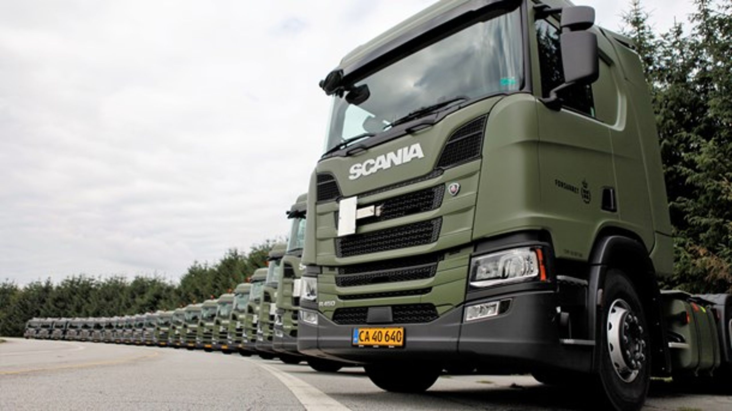 I september 2018 modtog Forsvaret de første 22 af i alt op til 900 svenske Scania-lastbiler.&nbsp;