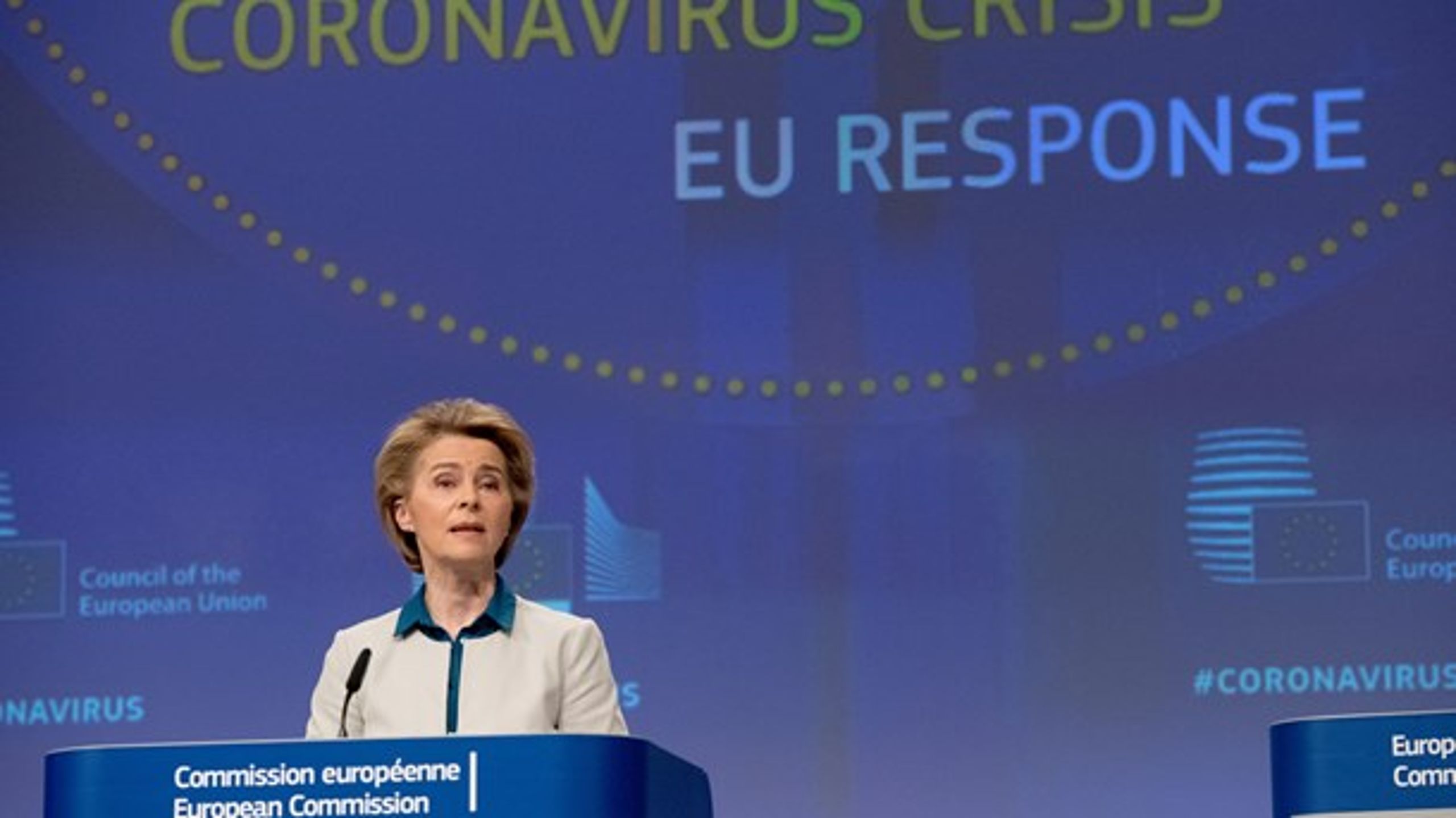 Ursula von der Leyen, EU-Kommissionens formand, præsenterede onsdag en række retningslinjer for medlemslandenes genåbning efter coronaudbruddet.