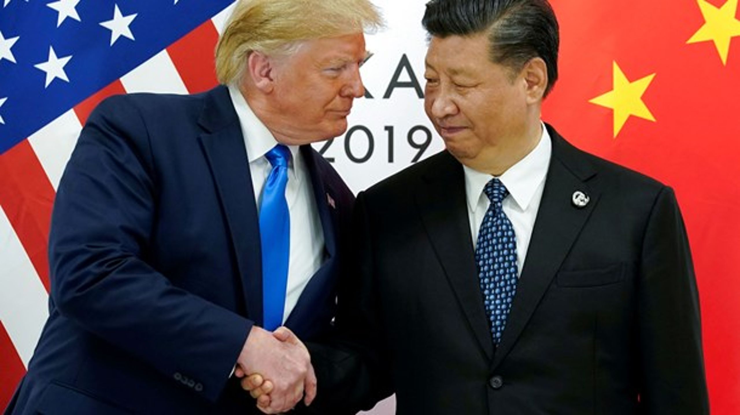 USA's præsident, Donald Trump (t.v.), og Kinas præsident, Xi Jinping.