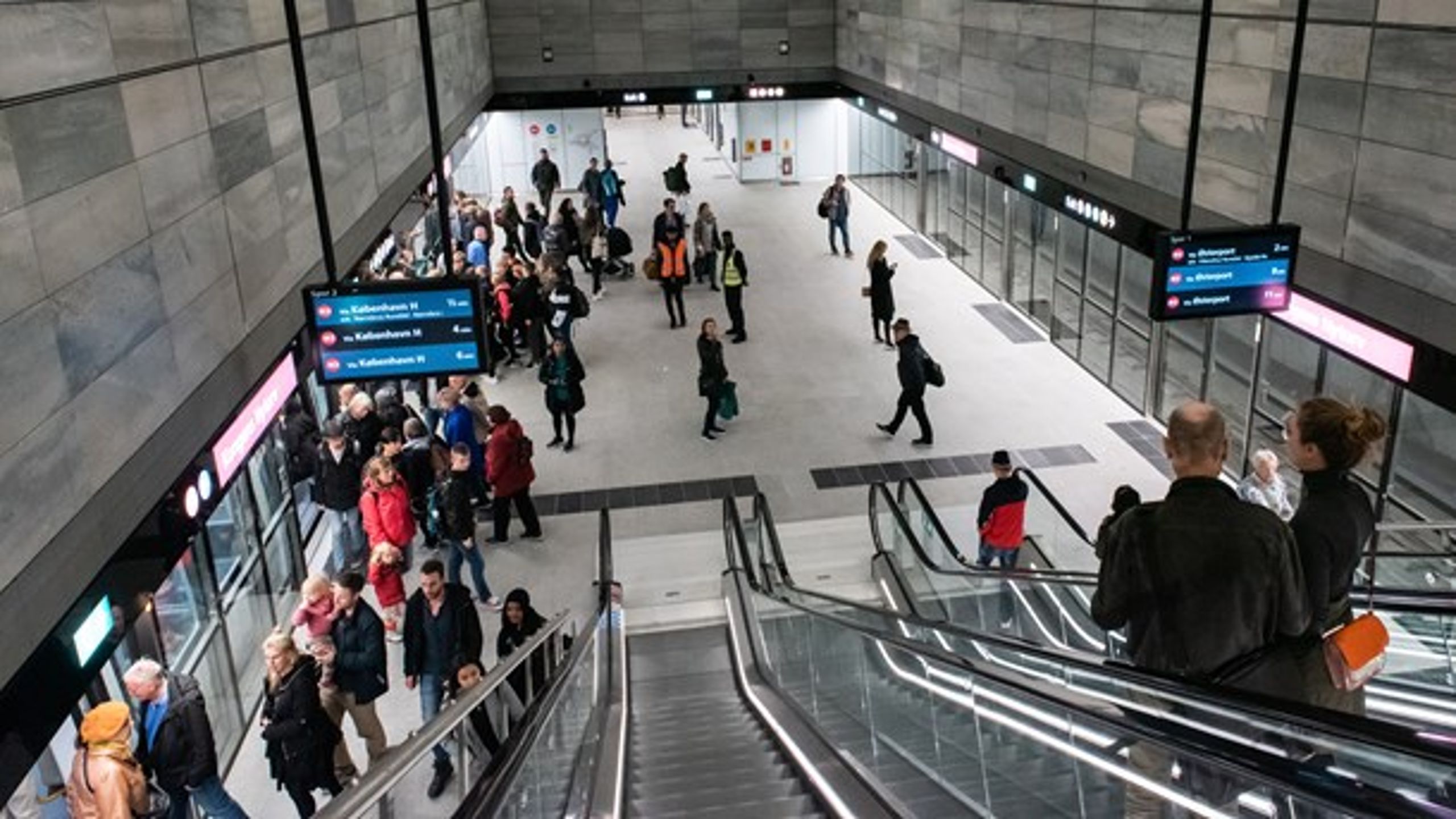 Kongens Nytorv metrostation, september 2019. Metroselskabet forventer, at der kan gå flere år, før togene igen kan fyldes som før den 11. marts 2020, fortæller Michael Svane.