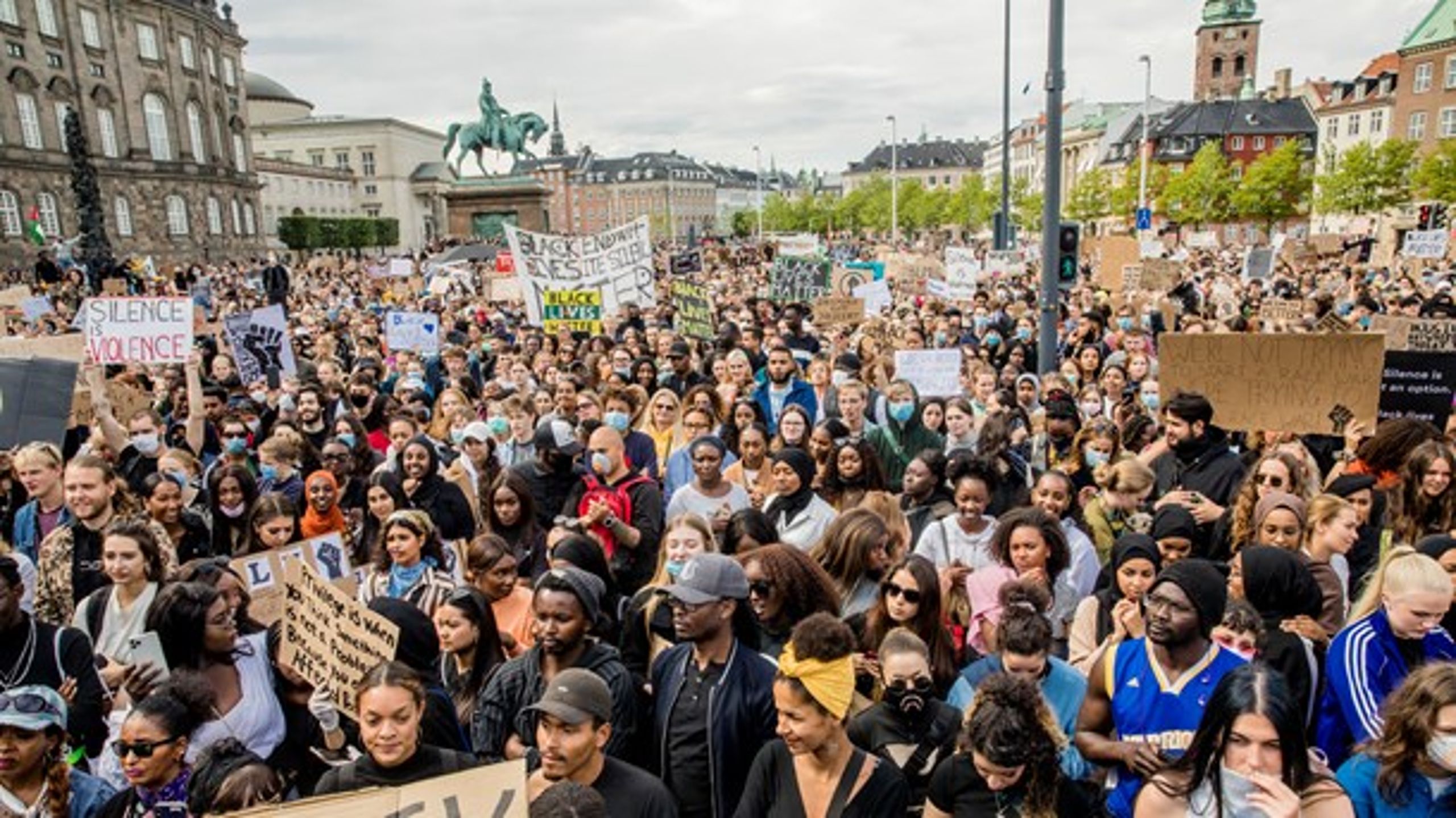 Der har været stor opbakning til Black Lives Matter-arrangementerne i Danmark, men afviklingen af demonstrationerne har skabt splittelse.