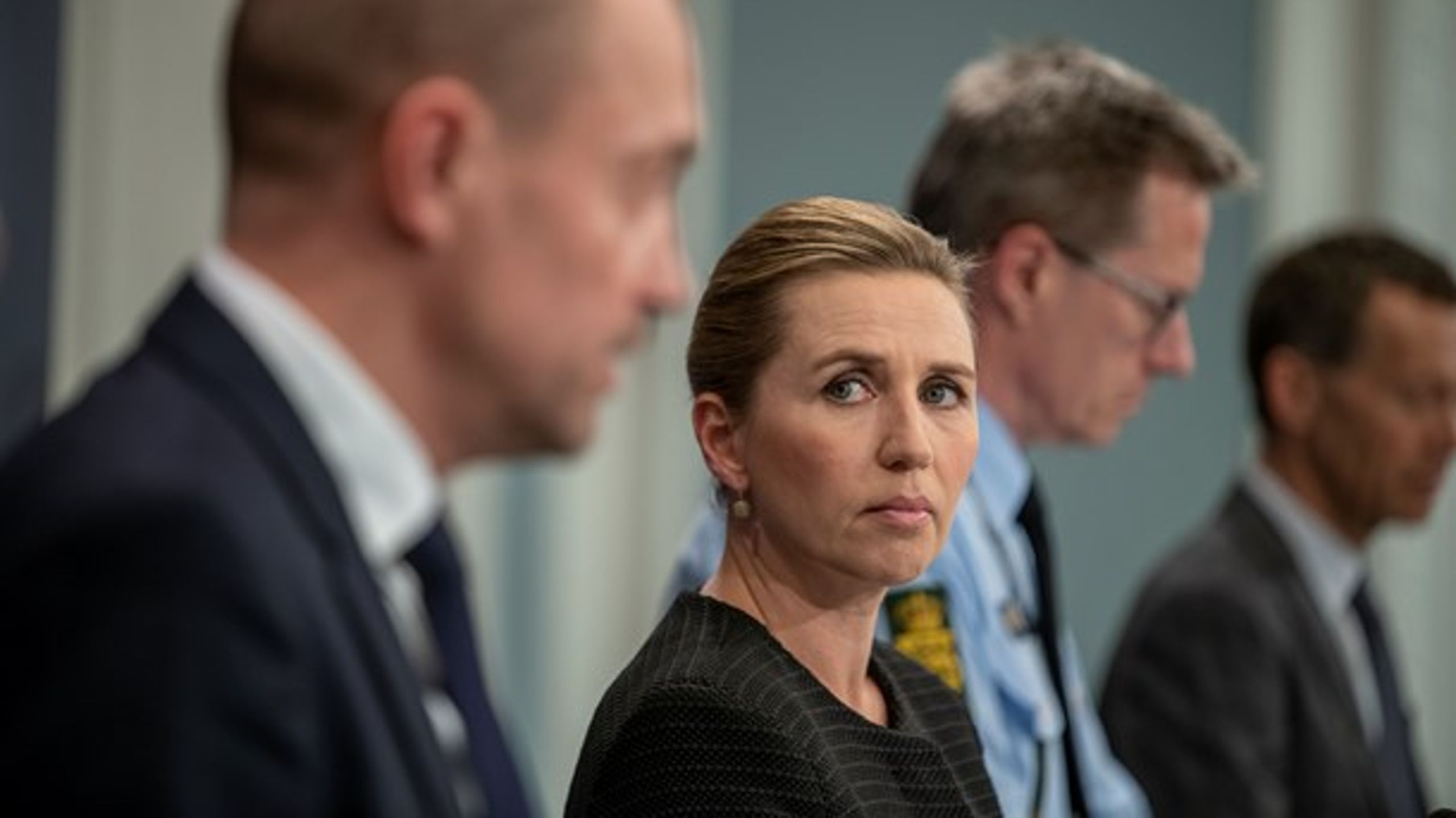 Statsminister Mette Frederiksen advarer mod "fartblindhed" i dansk politik.&nbsp;