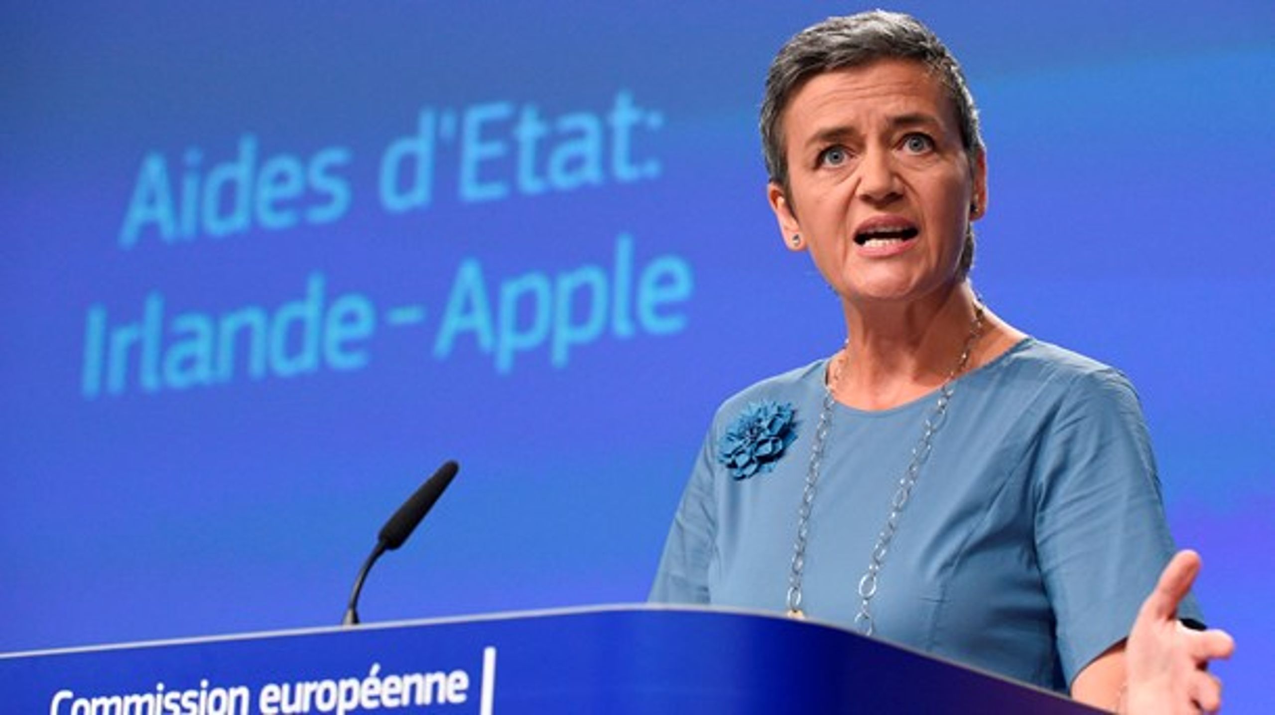 Margrethe Vestager har som EU's konkurrencekommissær krævet, at Apple efterbetalte i skat til Irland.