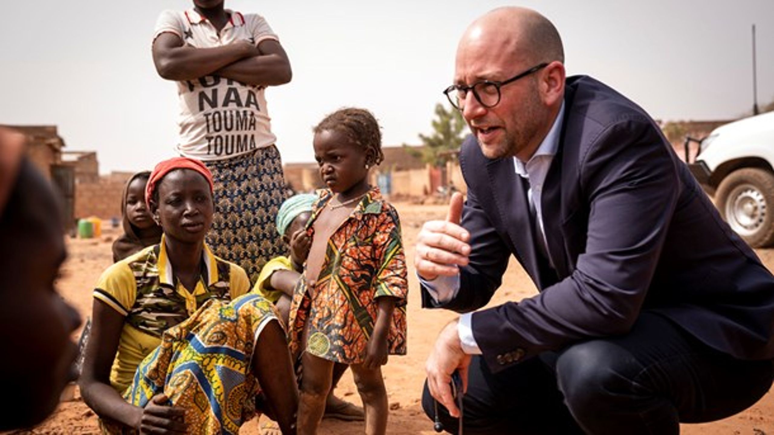 Minister for udviklingssamarbejder&nbsp;Rasmus Prehn (S) besøgte i januar&nbsp;en stor gruppe internt fordrevne i Kaya, Burkina Faso. Landet er et af de lande, der er særligt fokus på i regeringens finanslovsudspil.
