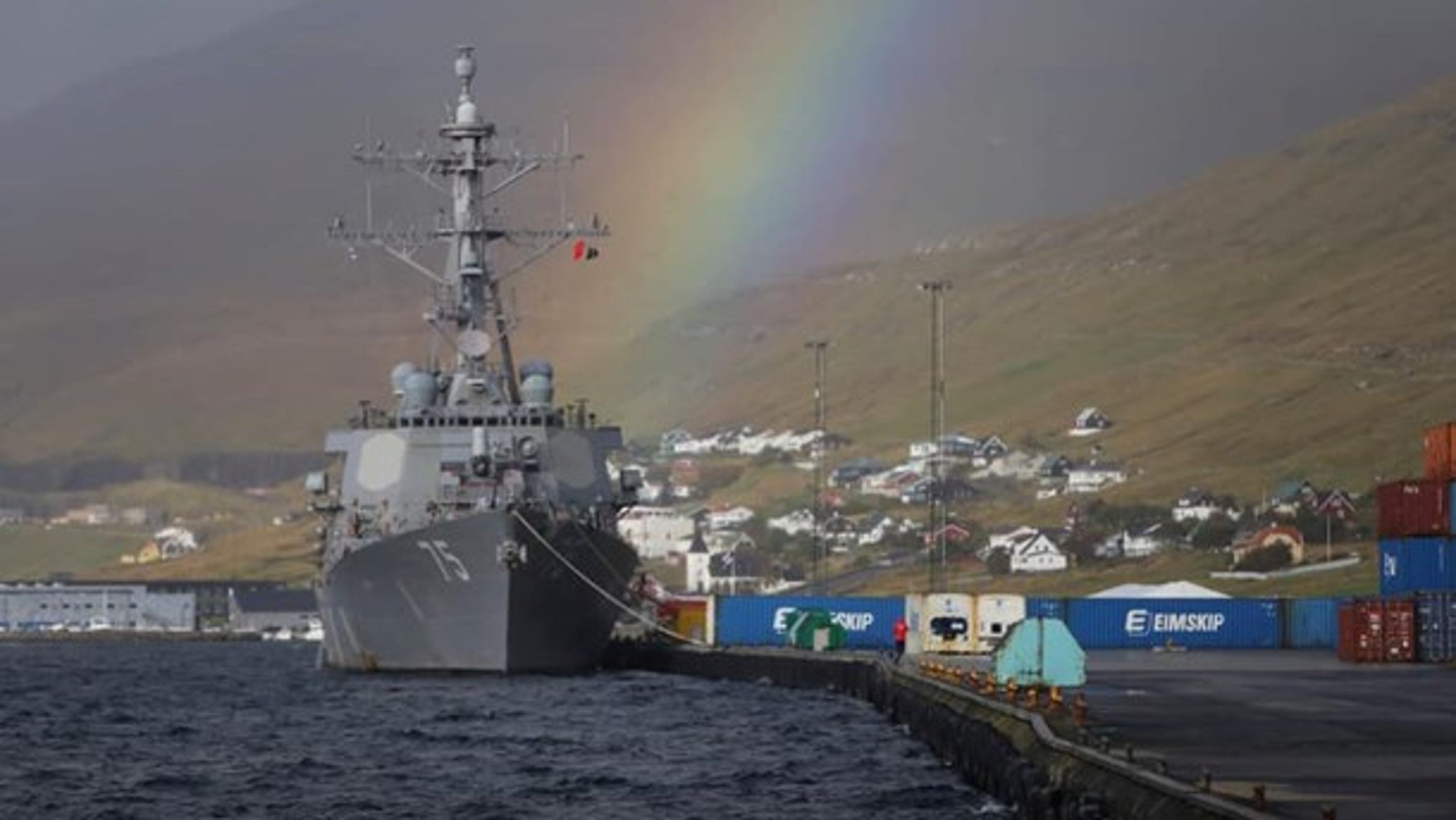 Den amerikanske destroyer USS Donald Cook besøgte Færøerne i oktober 2019.