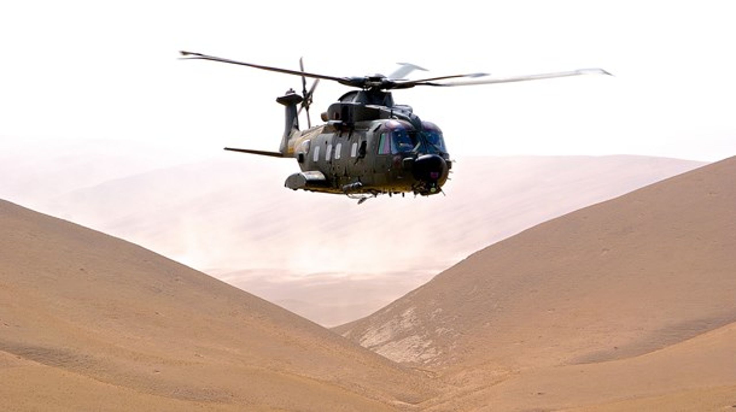 Dansk EH101-helikopter i Mali.