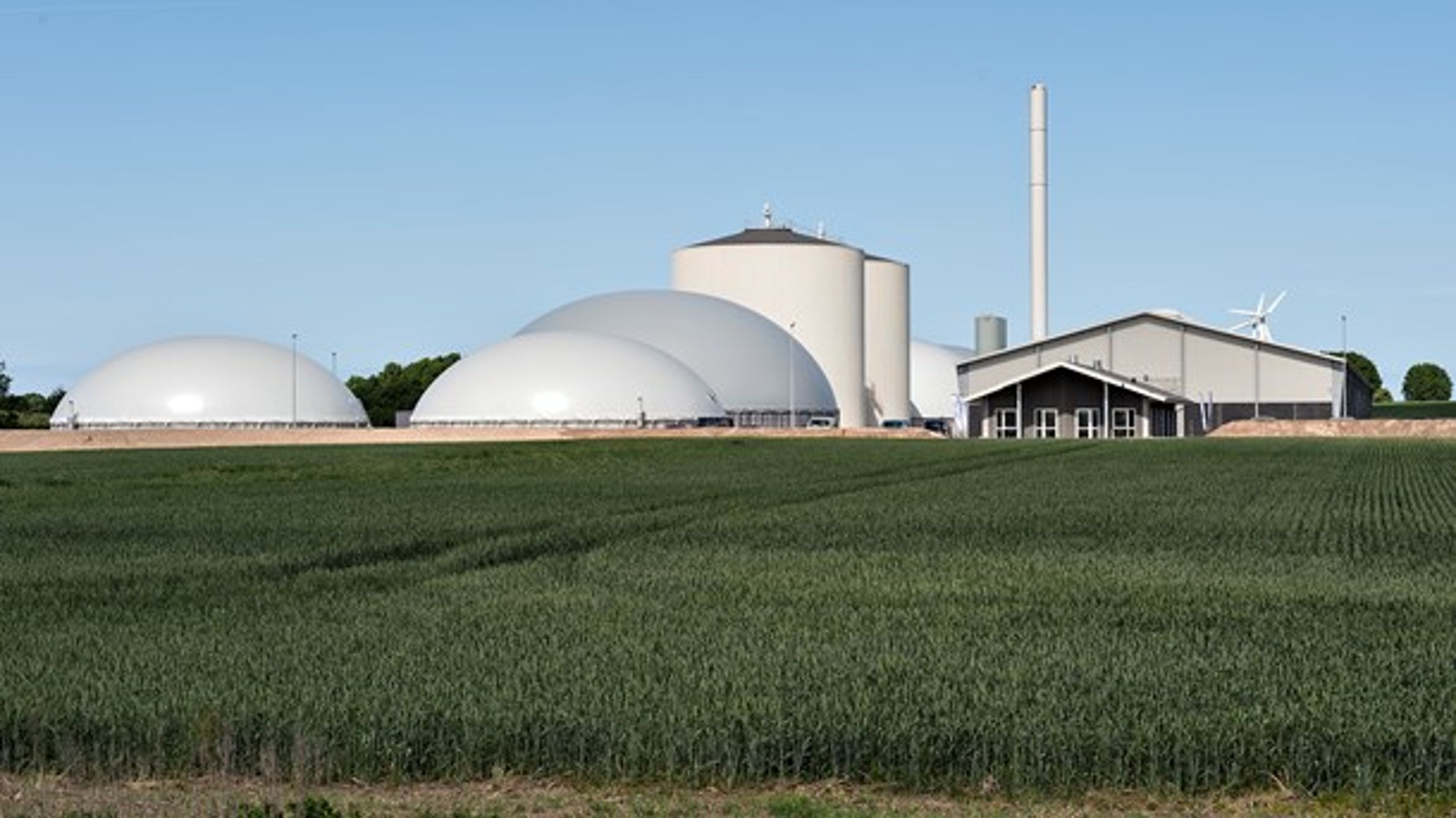 Biogasanlæg ved Hjørring, Nordjylland.