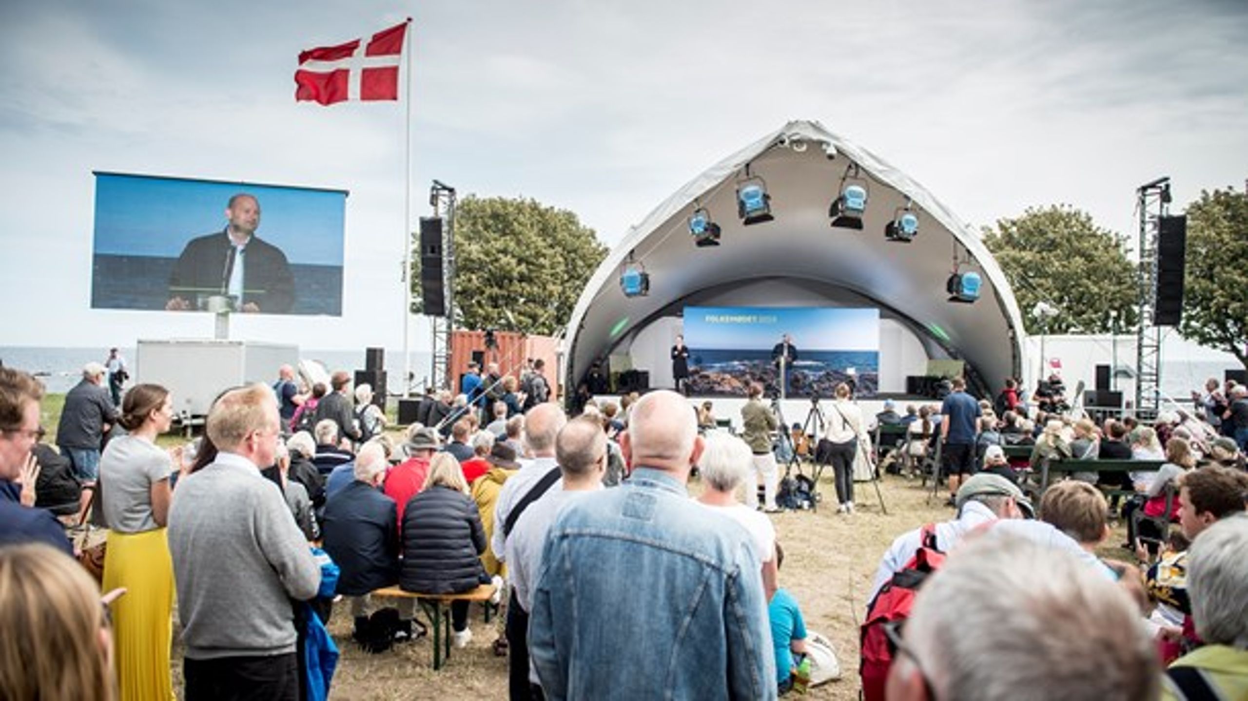 Folkemødets hovedscene på cirkuspladsen i Allinge vil fortsat være central - også i en mere digital udgave af Folkemødet.