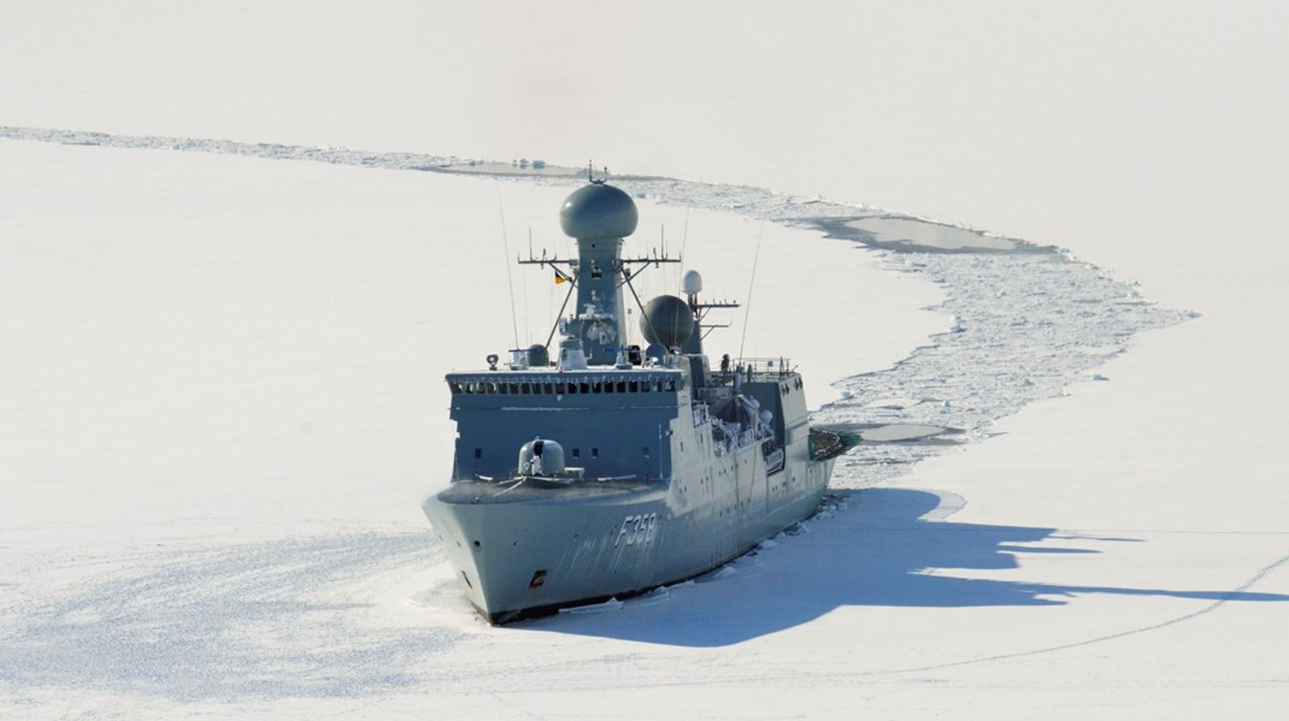 Inspektionsskibet Triton på patrulje i grønlandske farvande.&nbsp;