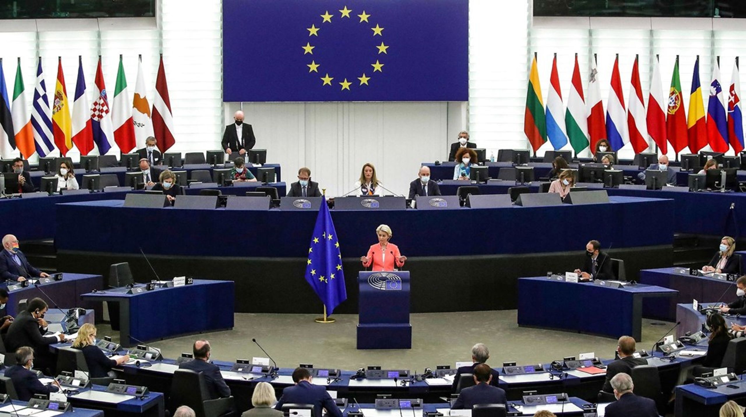 Ursula von der Leyen, formand for Europa-Kommissionen, holder den årlige&nbsp;tale om Unionens tilstand.