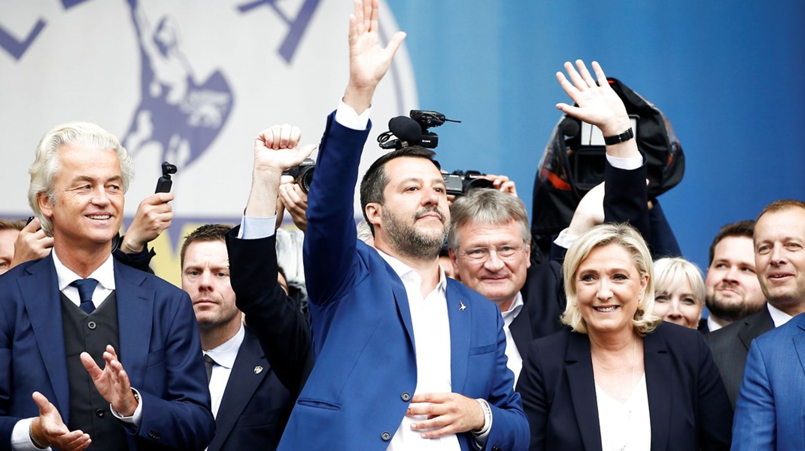 De problemer, der forårsagede Europas populistiske oprør, eksisterer stadig, selv om mange af dets ansigter ændrer sig snarere end helt at forsvinde, skriver&nbsp;Zsolt Enyedi. Her&nbsp;Geert Wilders, Matteo Salvini og Marine Le Pen i forgrunden.