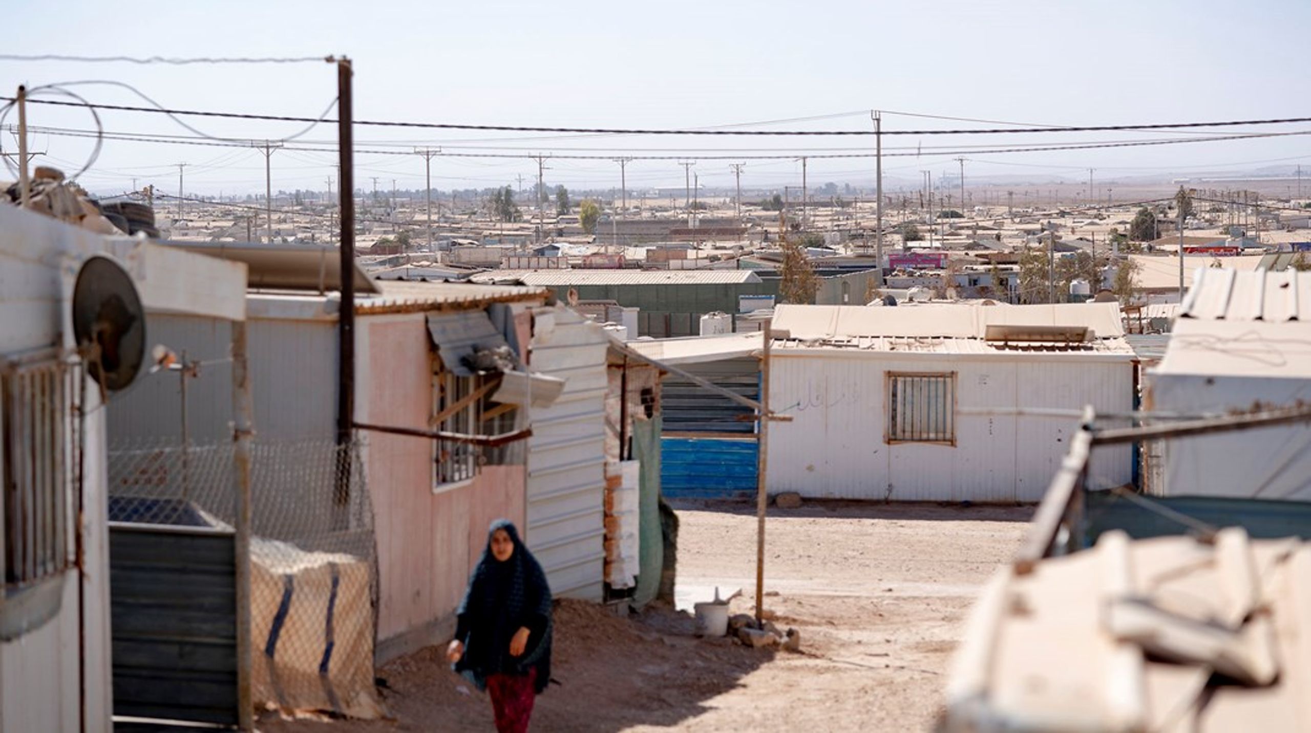 Flygtningelejren Zaatari, der huser 80.000 syriske flygtninge, 10 kilometer syd for den syriske grænse i Jordan.