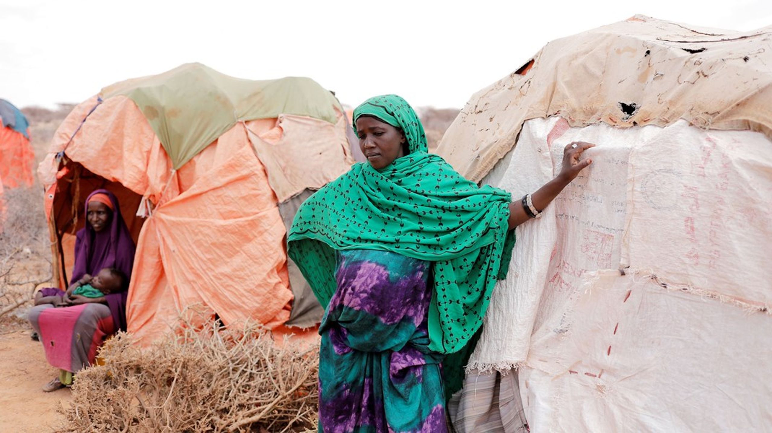 Amina Ali, 23, er internt fordrevet i Somalia på grund af tørke. Marts, 2017.<br>
