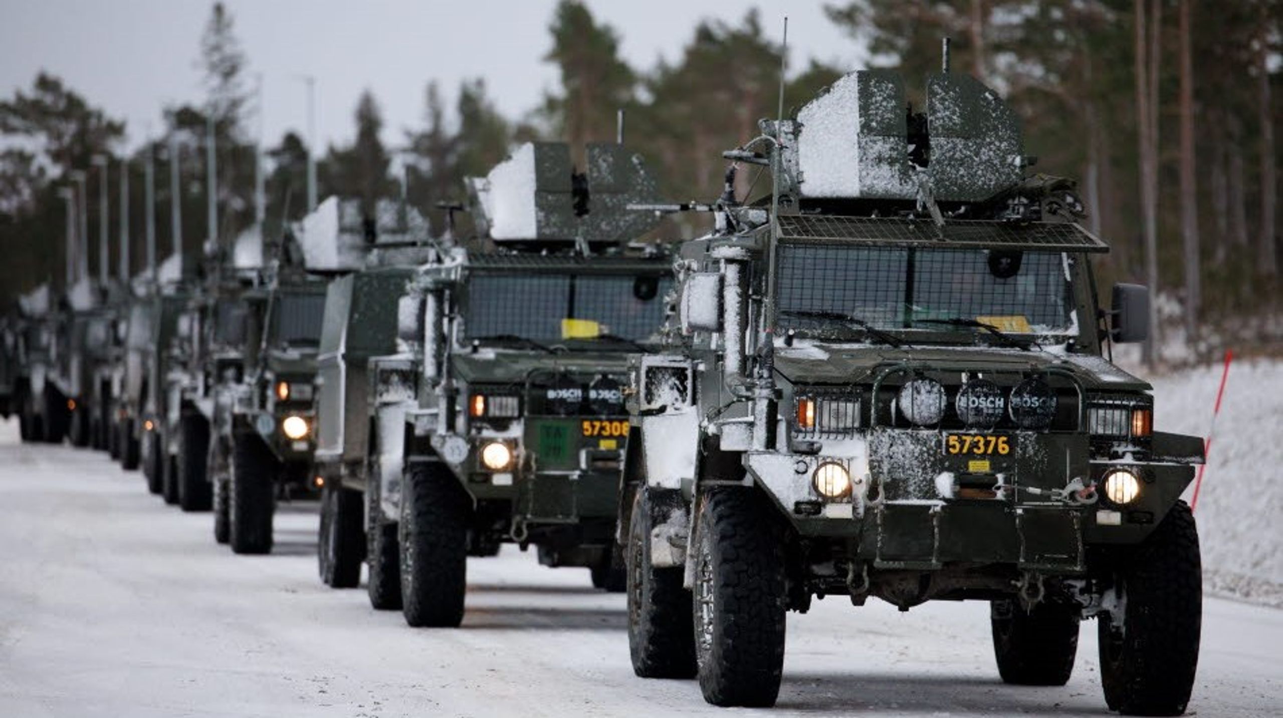 Det svenske forsvar sendte i midten af januar forstærkninger til øen Gotland i Østersøen.