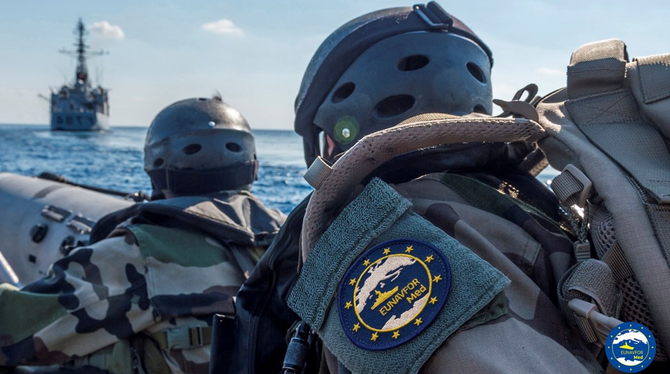 EU's flådeoperation i Middelhavet, EUNAVFOR Med Irini, bekæmper blandt andet menneskesmugling.