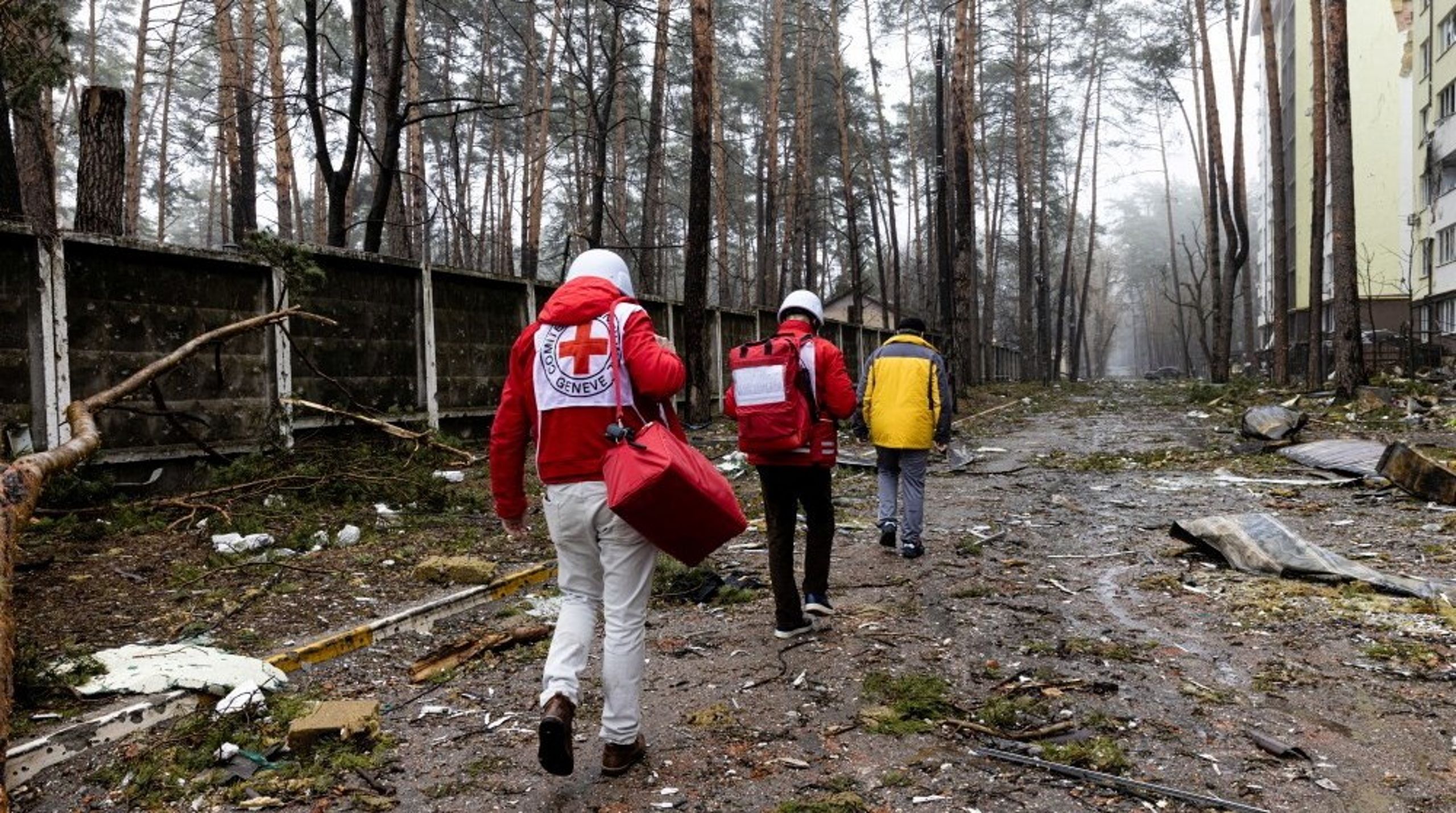Nødhjælpsorganisationer leverer mad og medicin til de bombede området i Ukraine. Røde Kors er den største modtager af danske fondsbevillinger.