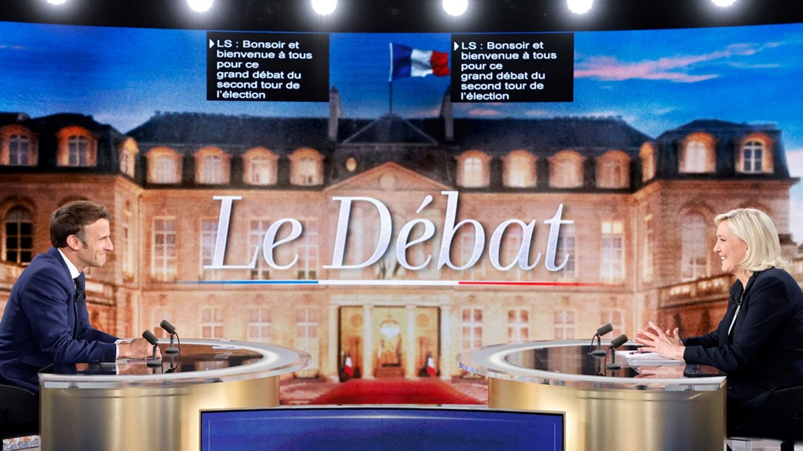 Tv-duellen mellem Le Pen og præsident Macron ser den ud til at bekræfte en vælgertendens i den siddende præsidents favør.