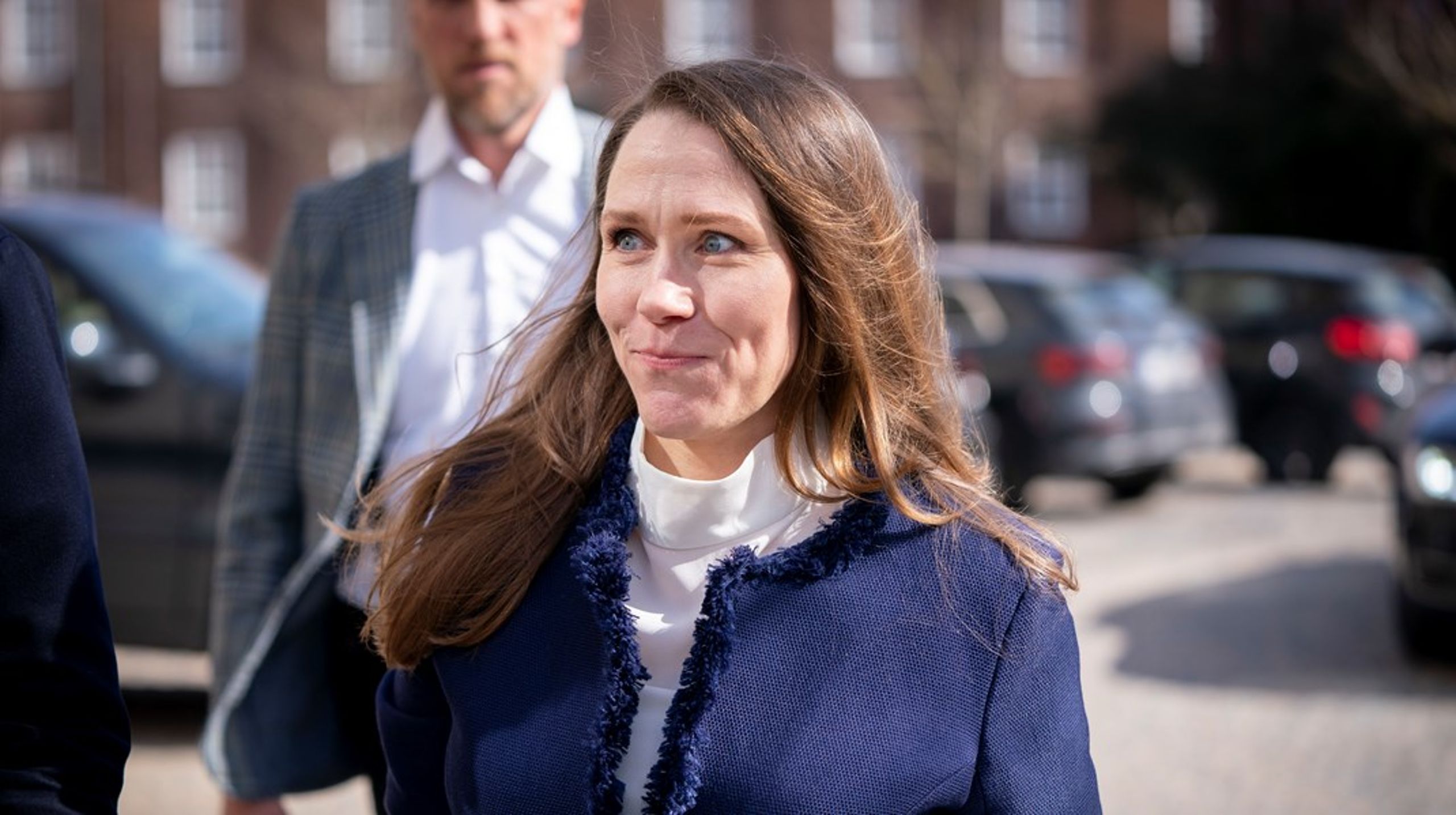 Statsministeriets departementschef, Barbara Bertelsen, ankommer til sin genafhøring i Retten på Frederiksberg 1. april. Arkivfoto.&nbsp;