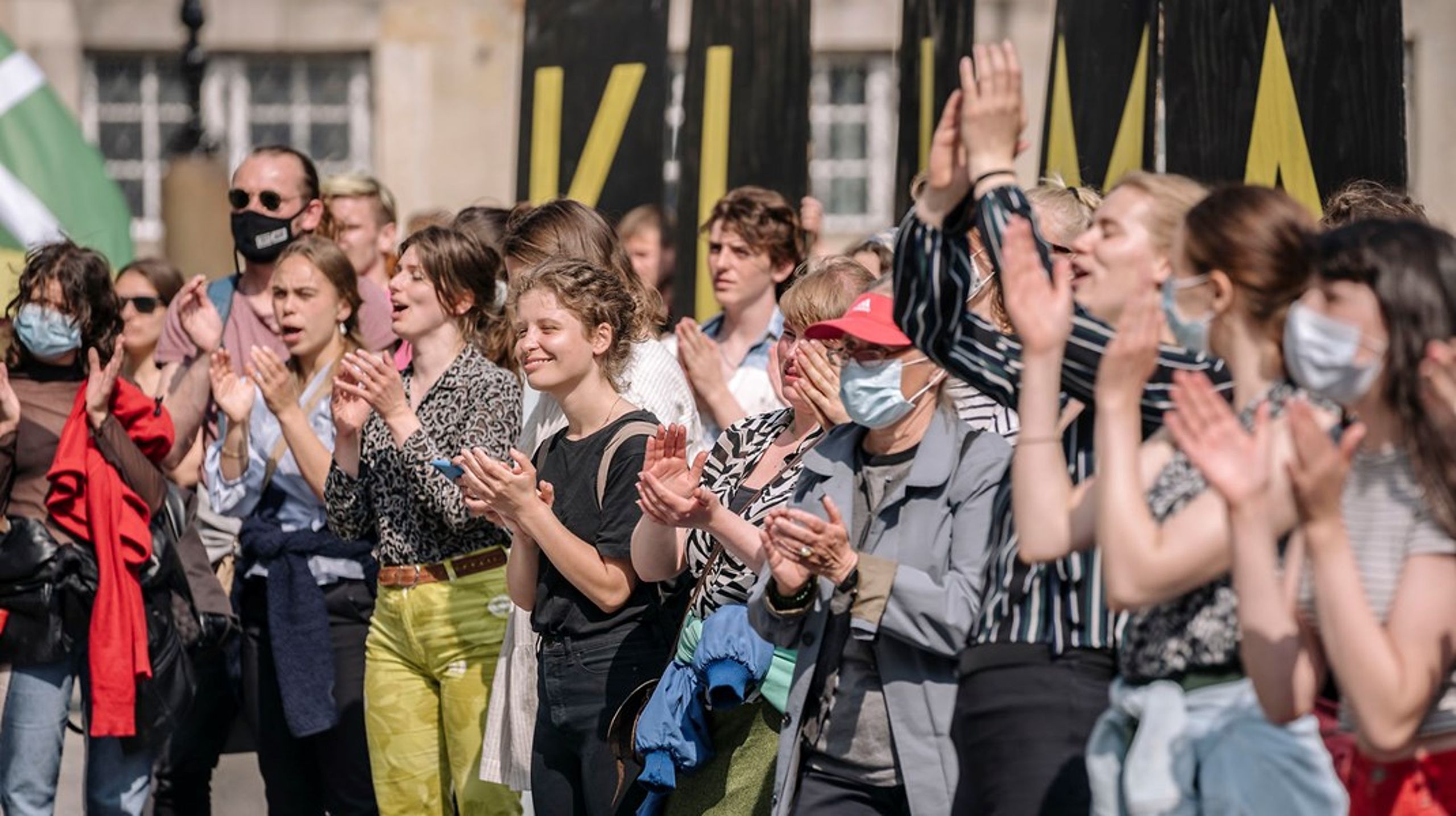 Klimademonstration i Rigsdagsgården, juni, 2021. Arkivfoto.