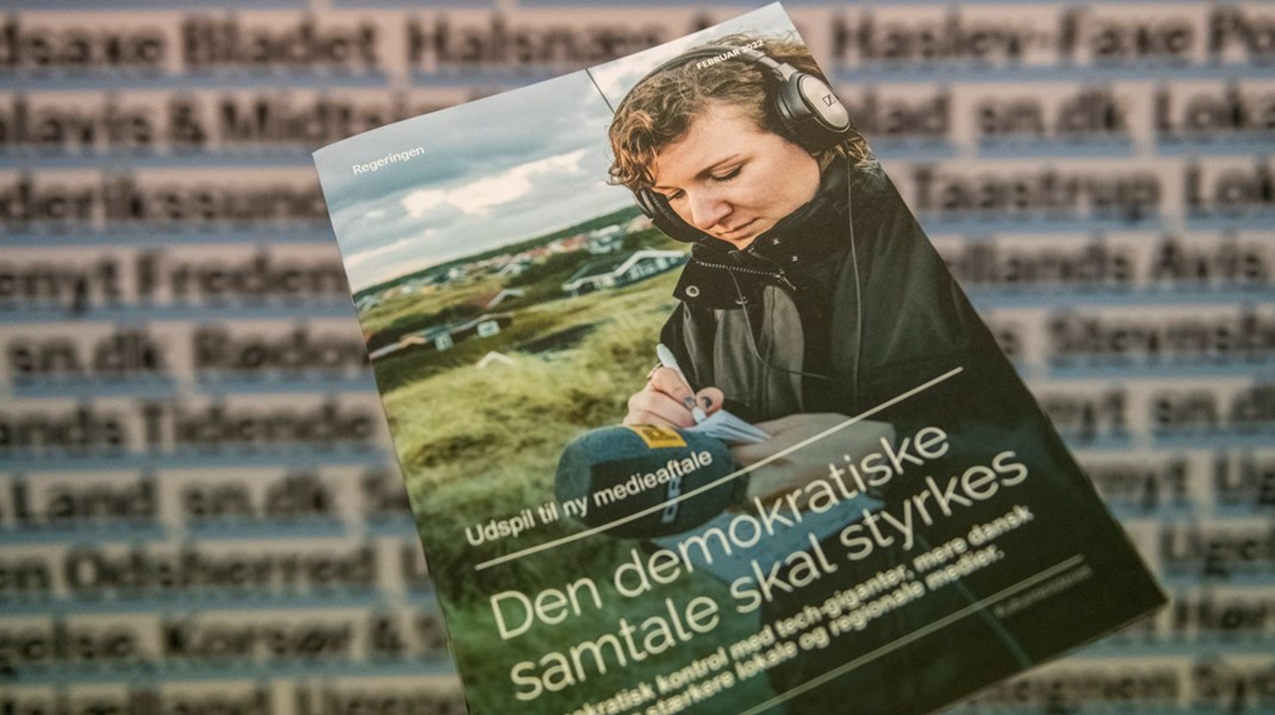 Kulturminister Ane Halsboe-Jørgensen (S) præsenterede 21. maj det nye medieforlig med titlen "Den demokratiske samtale skal styrkes"