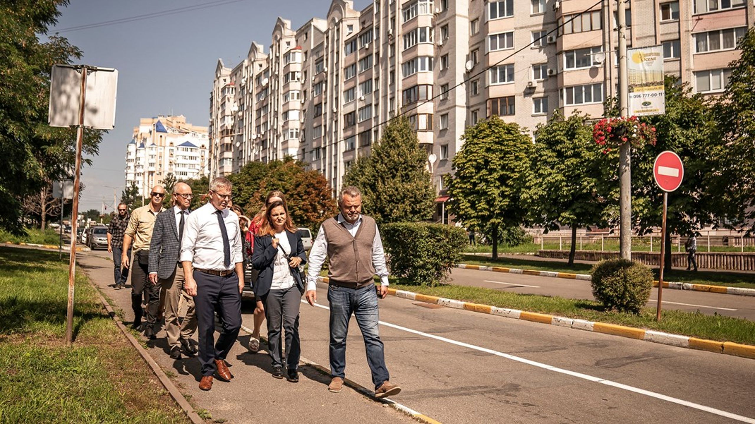 Udviklingsminister Flemming Møller Mortensen (S) besøger Kyiv-forstaden Bucha i Ukraine, 19. august 2022.