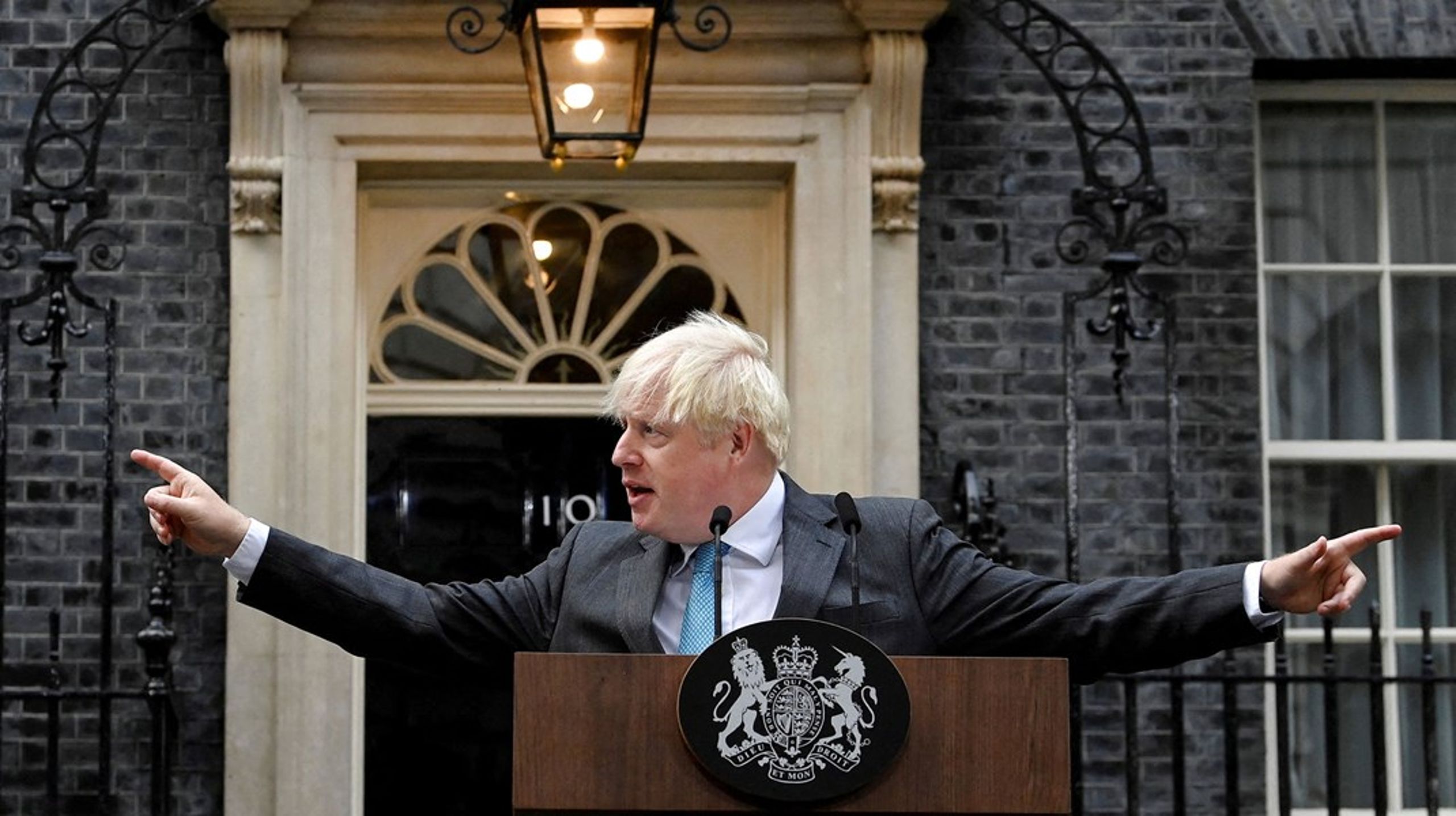 Boris Johnson på sin sidste dag i Downing Street. Det er endnu uvist, hvilken vej den tidligere premierminister nu vil gå.