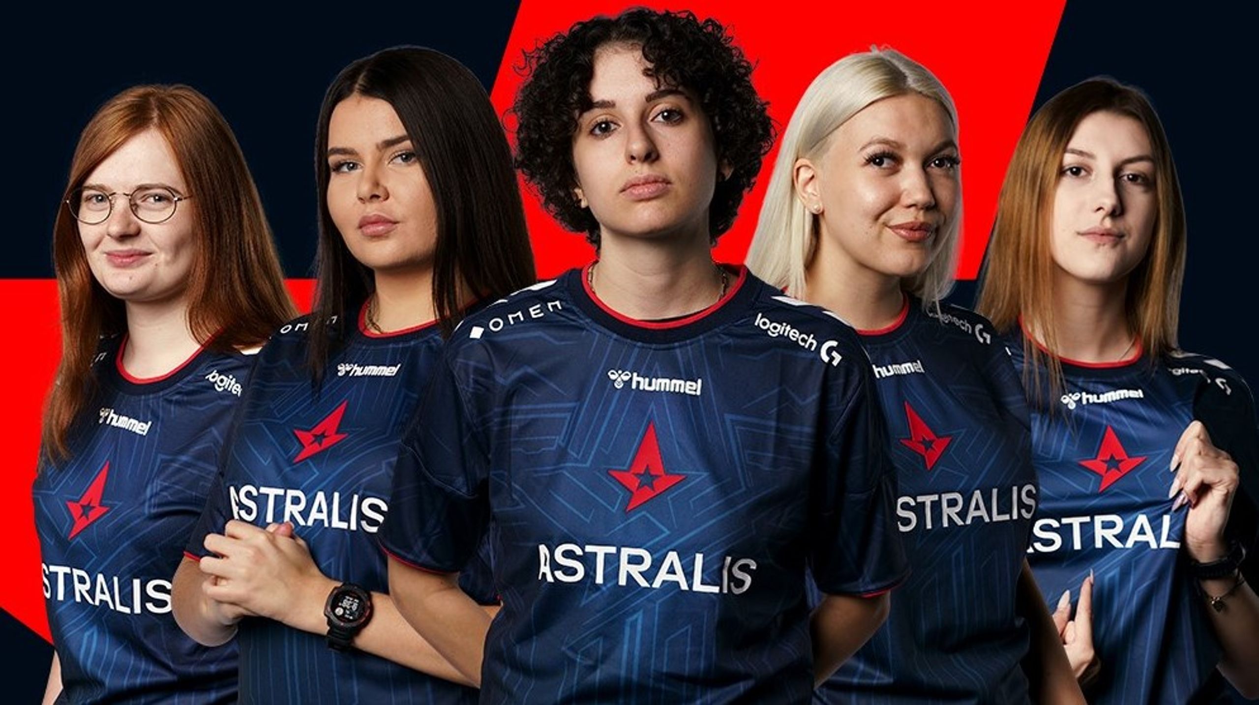 Astralis kvindehold består af fem spillere og en spansk træner, der skal kæmpe med i ESL Impact.