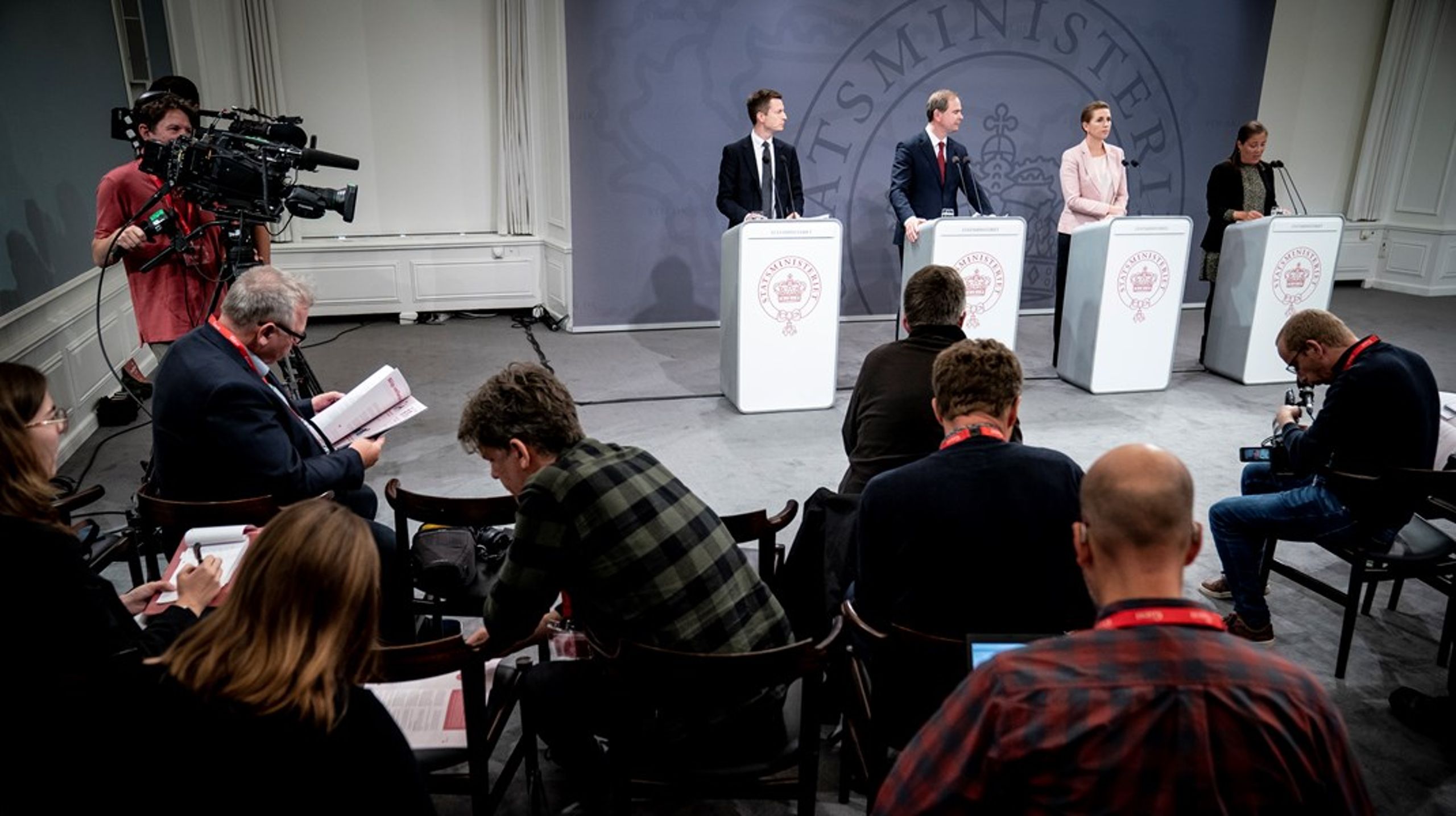 Presseopbuddet var stort, da statsminister Mette Frederiksen og S-regeringen i går præsenterede "Danmark kan mere III".