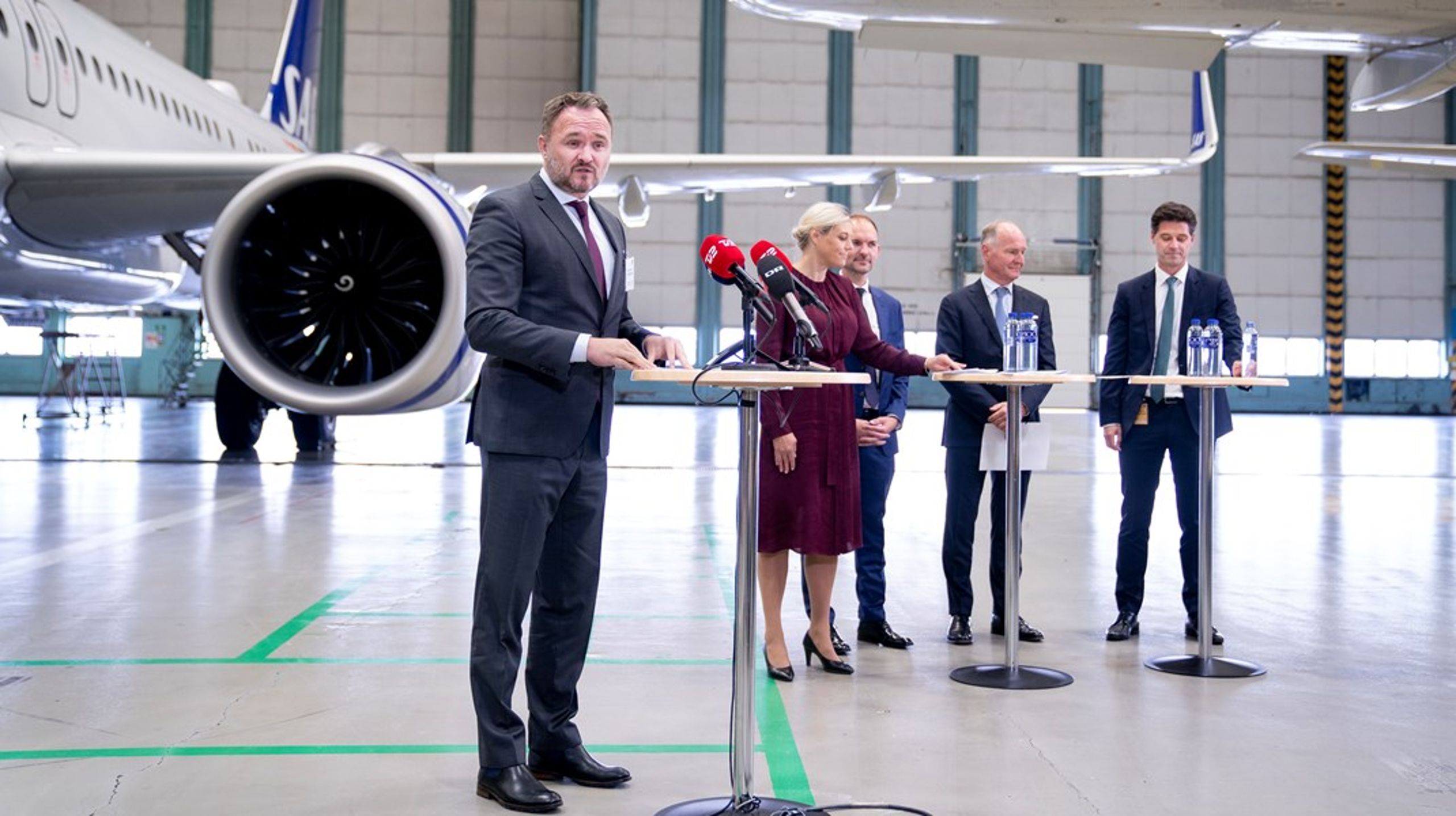 Daværende klima-, energi,- og forsyningsminister Dan Jørgensen præsenterede regeringens udspil "Grøn luftfart for alle" i Københavns Lufthavn tirsdag den 20. september 2022.&nbsp;<br>