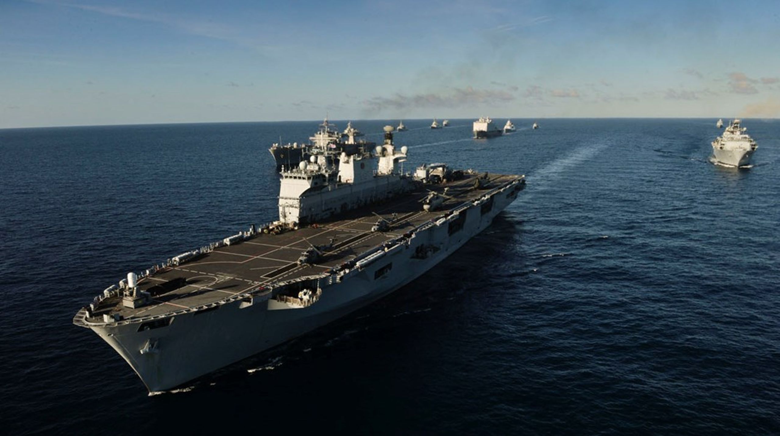 Britiske krigsskibe deltog i Nato-øvelsen Trident Juncture i 2018.&nbsp;