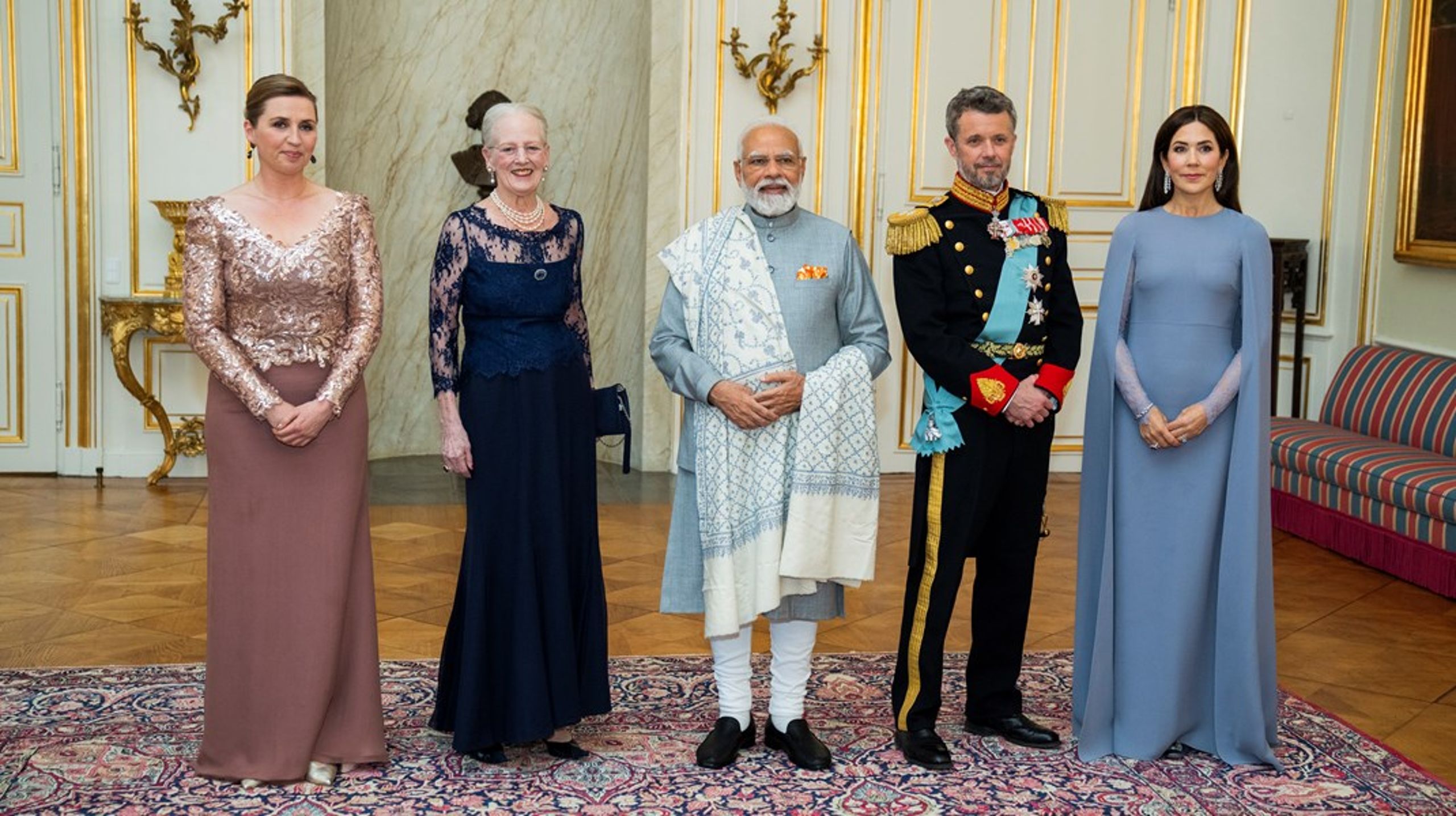 Kronprinsparret har tidligere mødt Indiens premierminister Narendra Modi da han besøgte Danmark i 2022.