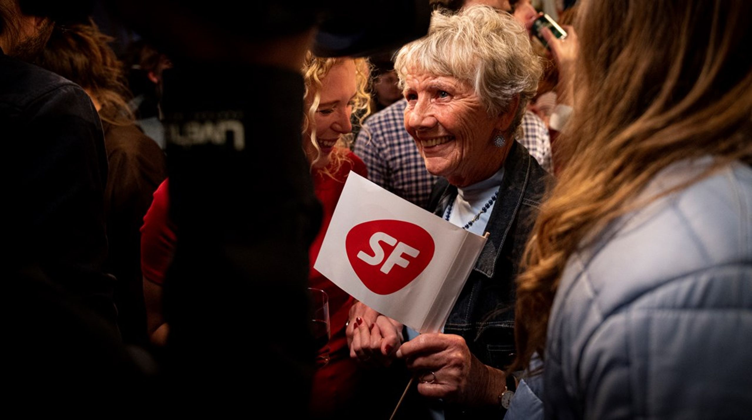 Margrete Auken på valgnatten i november 2022.